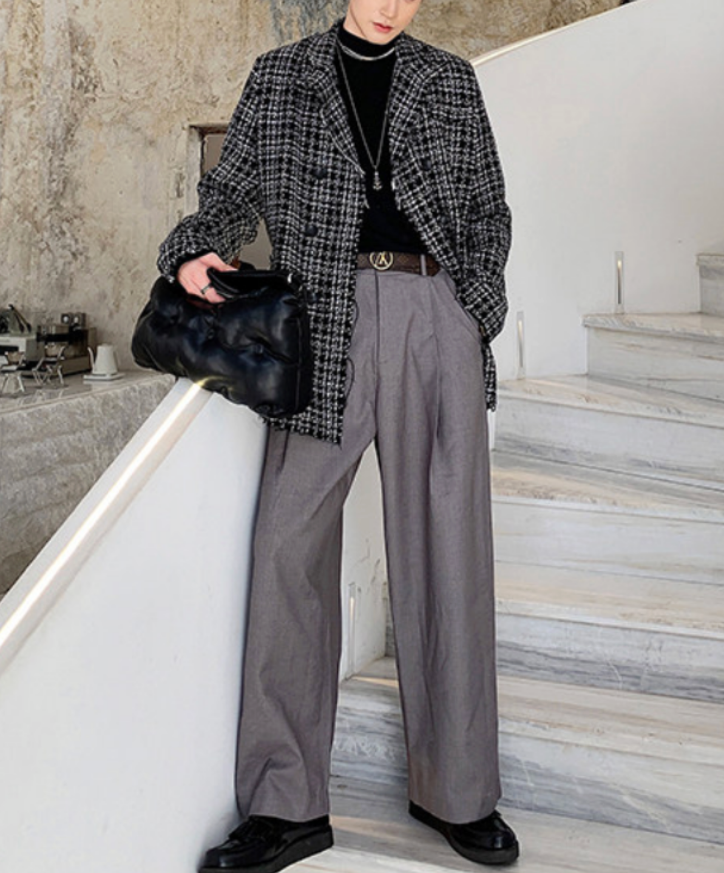 korean retro frayed edge design jacket EN2685