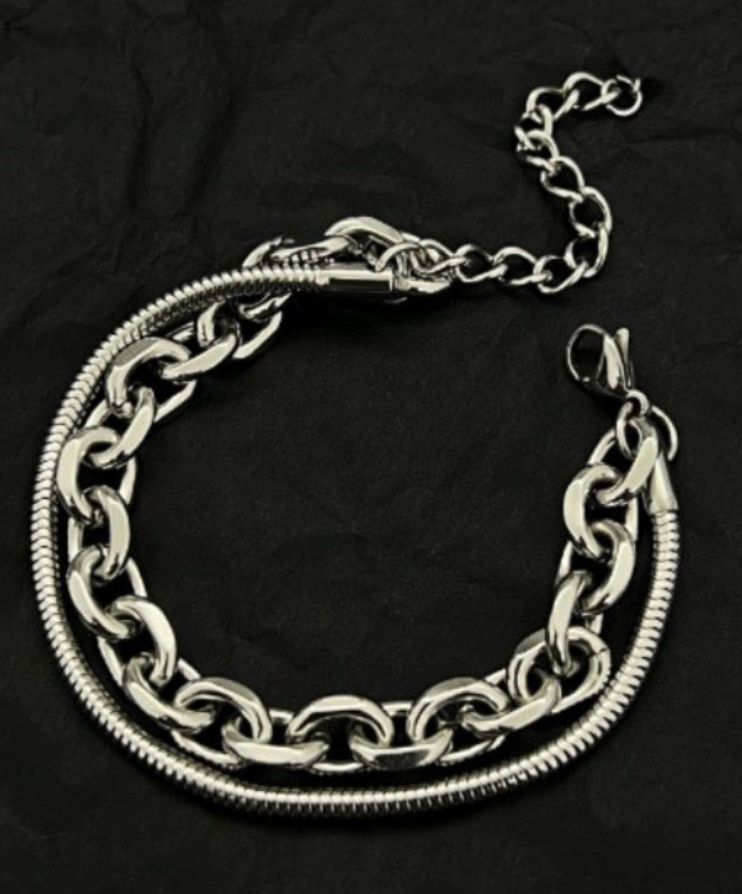 two types of chain stacked bracelet EN2568