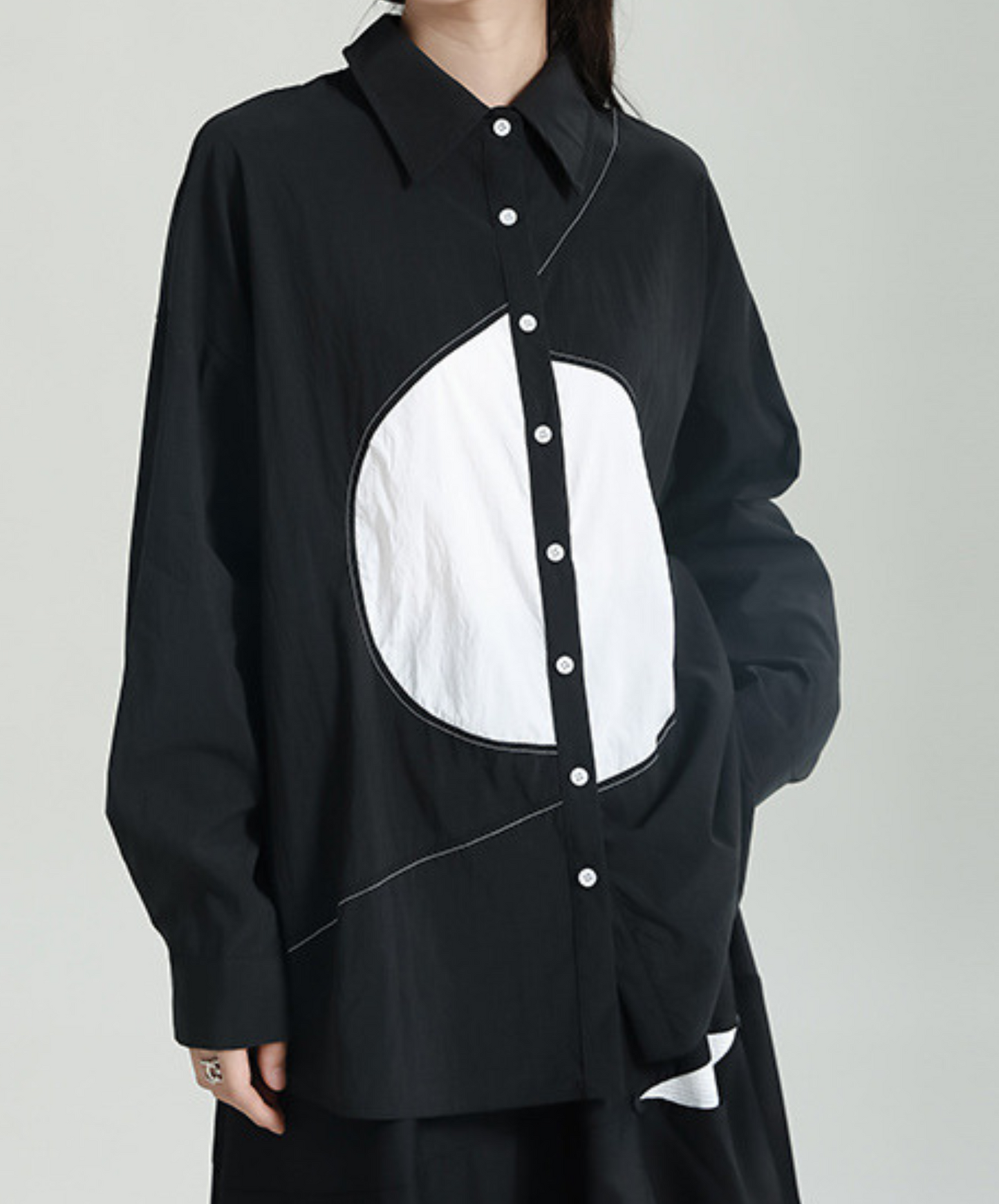 dark circle design shirt EN1104