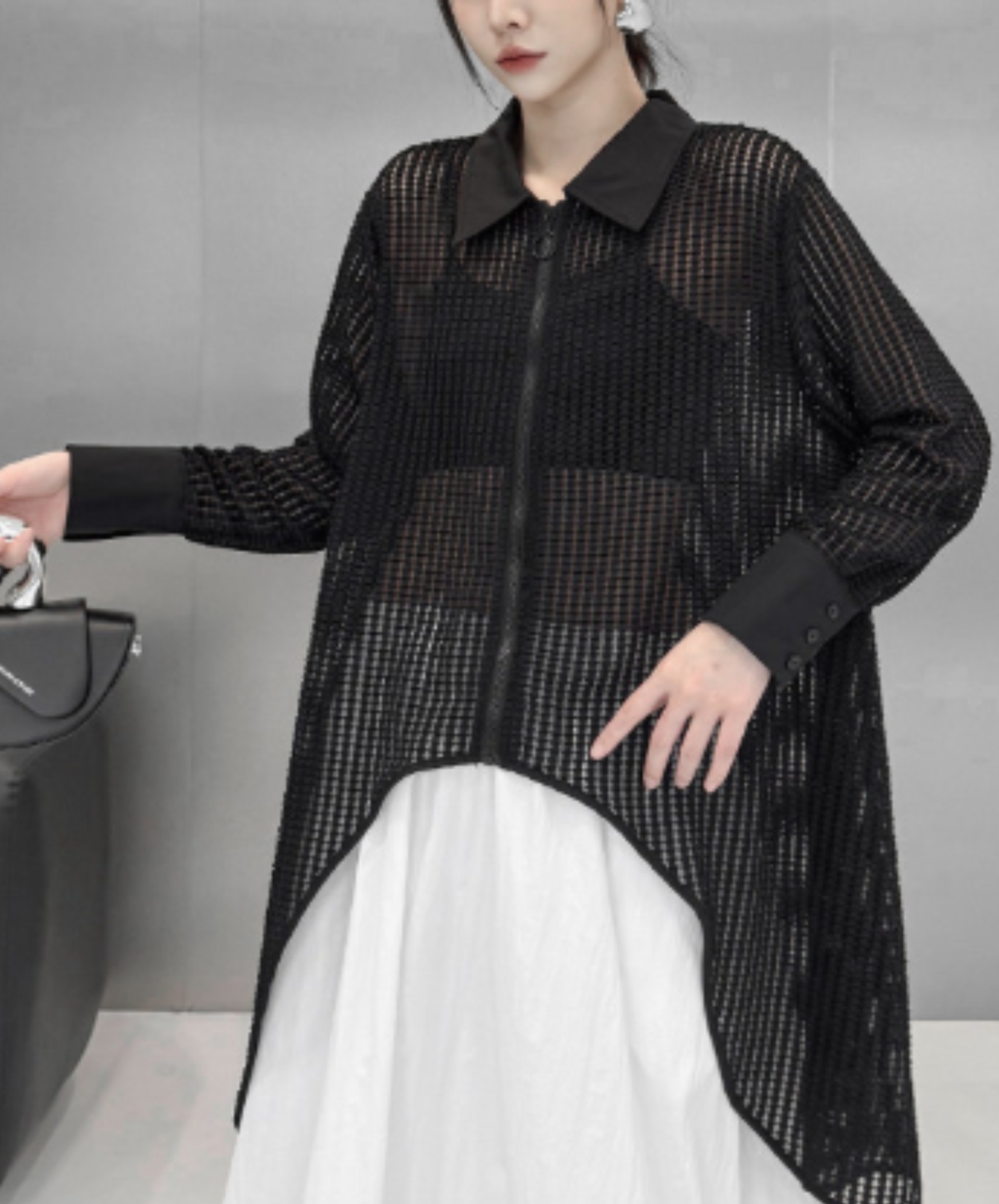 【style106】dark mode outfit set EN3090（shirt + skirt set）