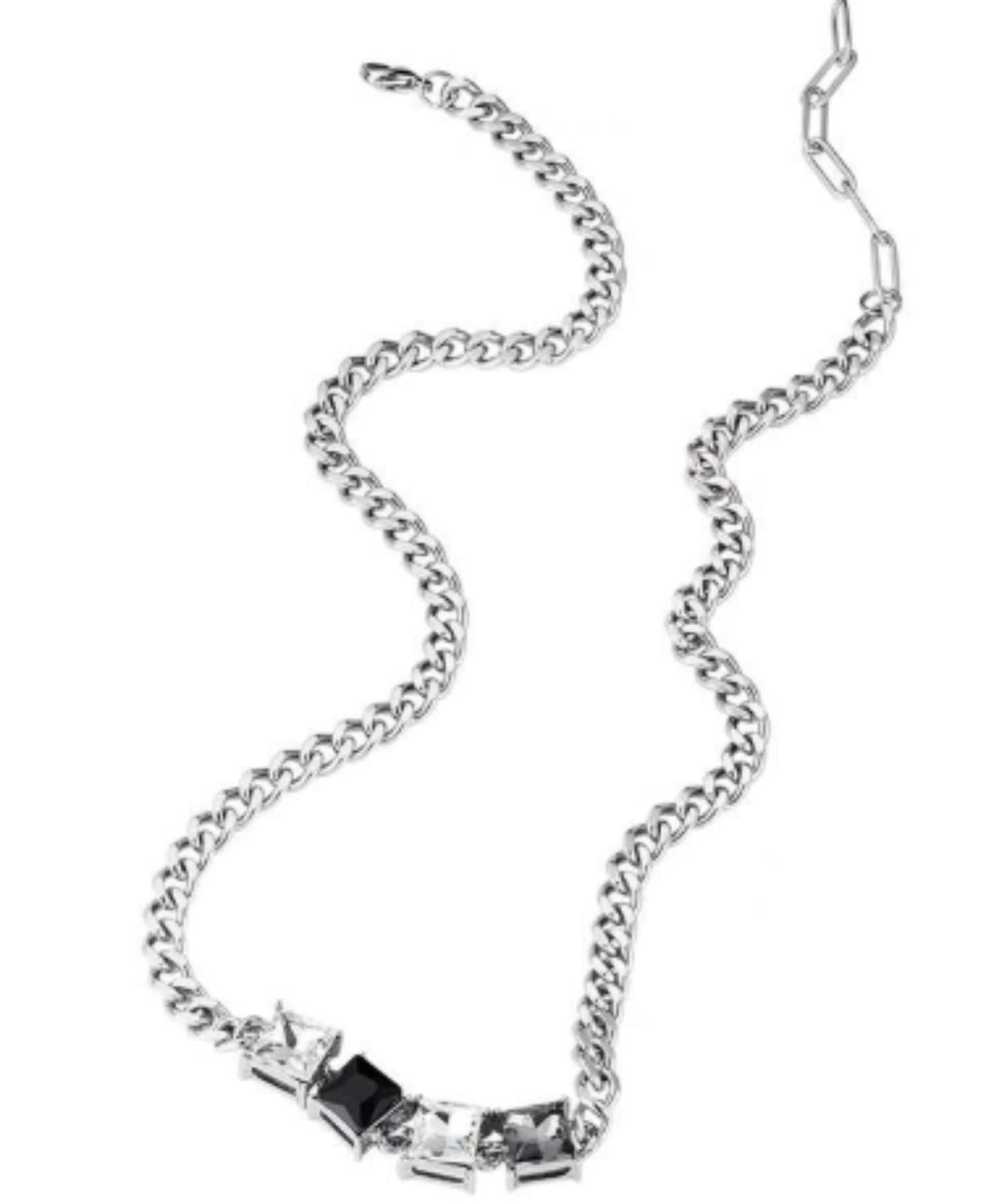 square quartz crystal necklace EN3038