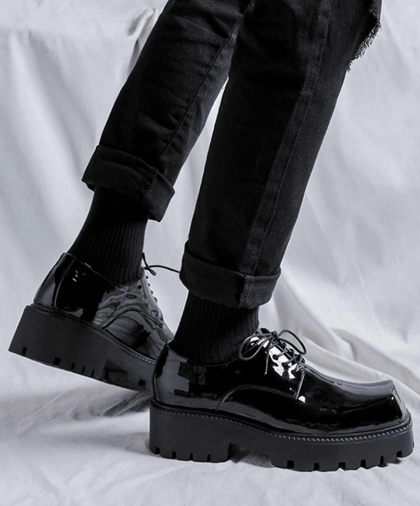 british style platform mid heel shoes EN2498