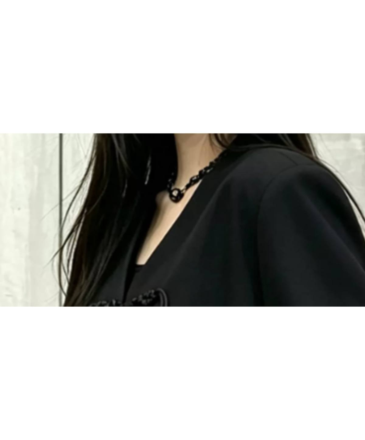 v-neck with Chinese-style cord closures jacket EN3210