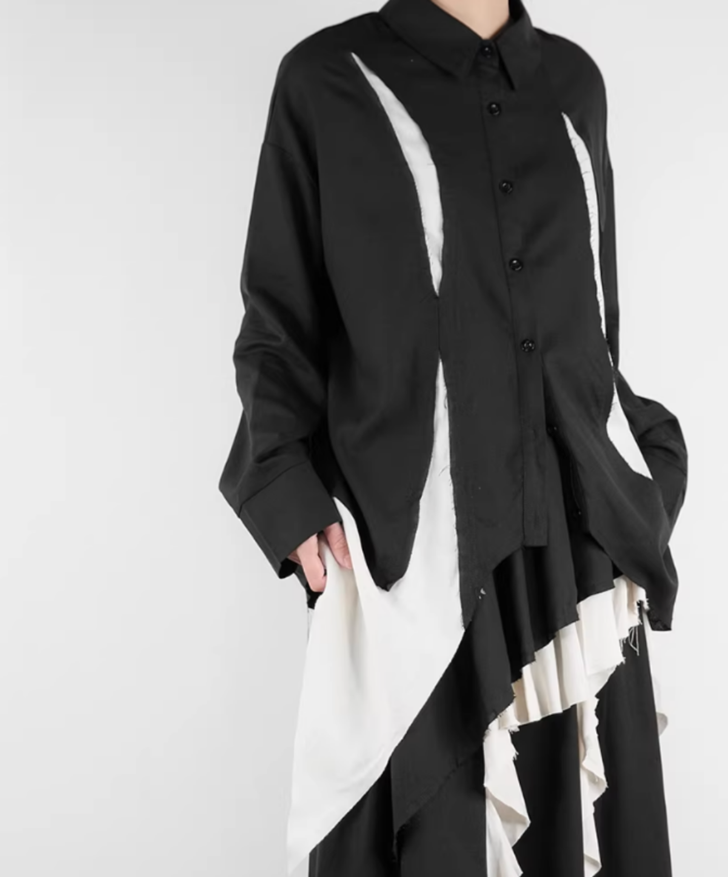 【style98】dark mode outfit set EN2902（shirt + skirt set）