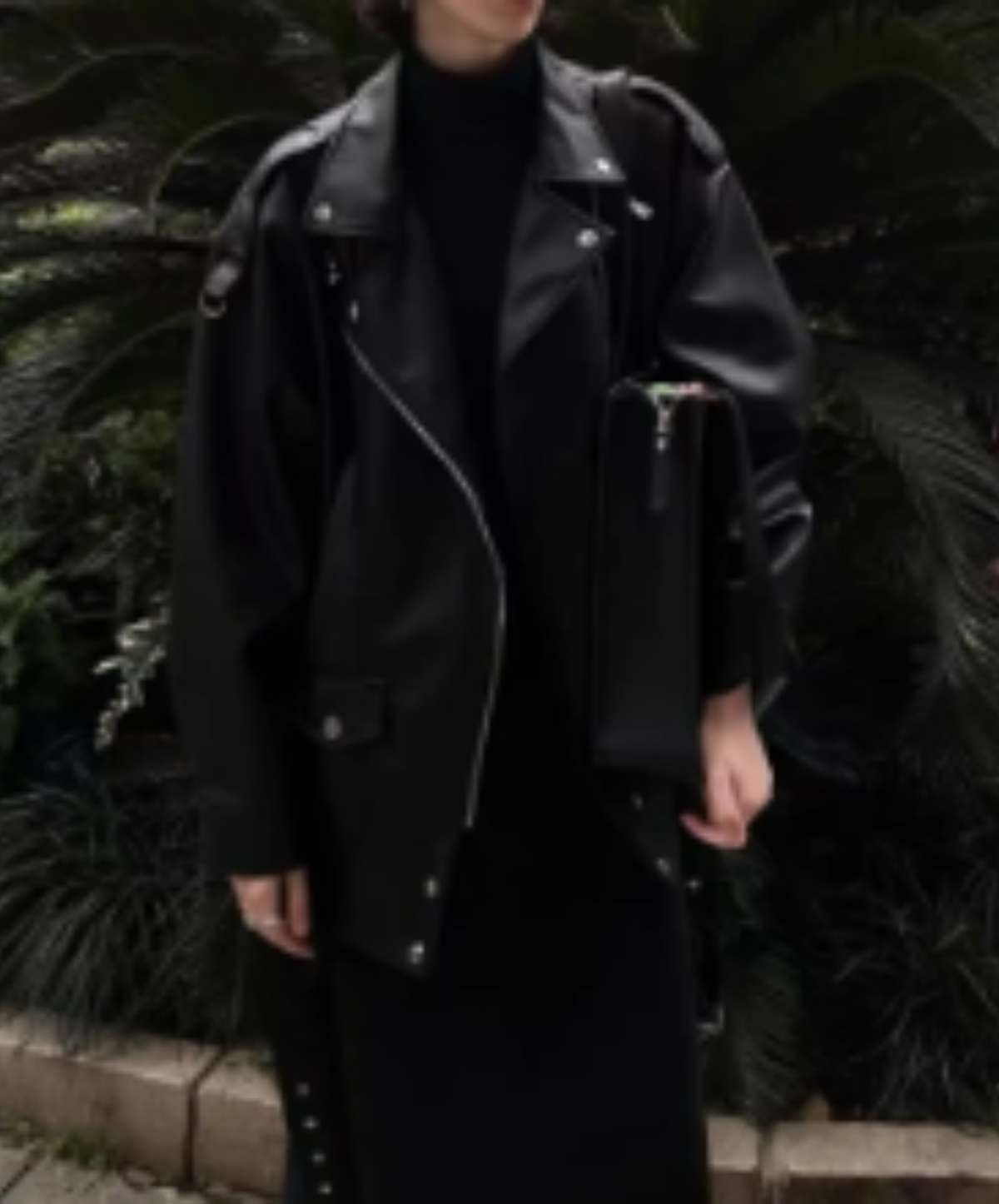 belt-detail oversized silhouette jacket EN3226