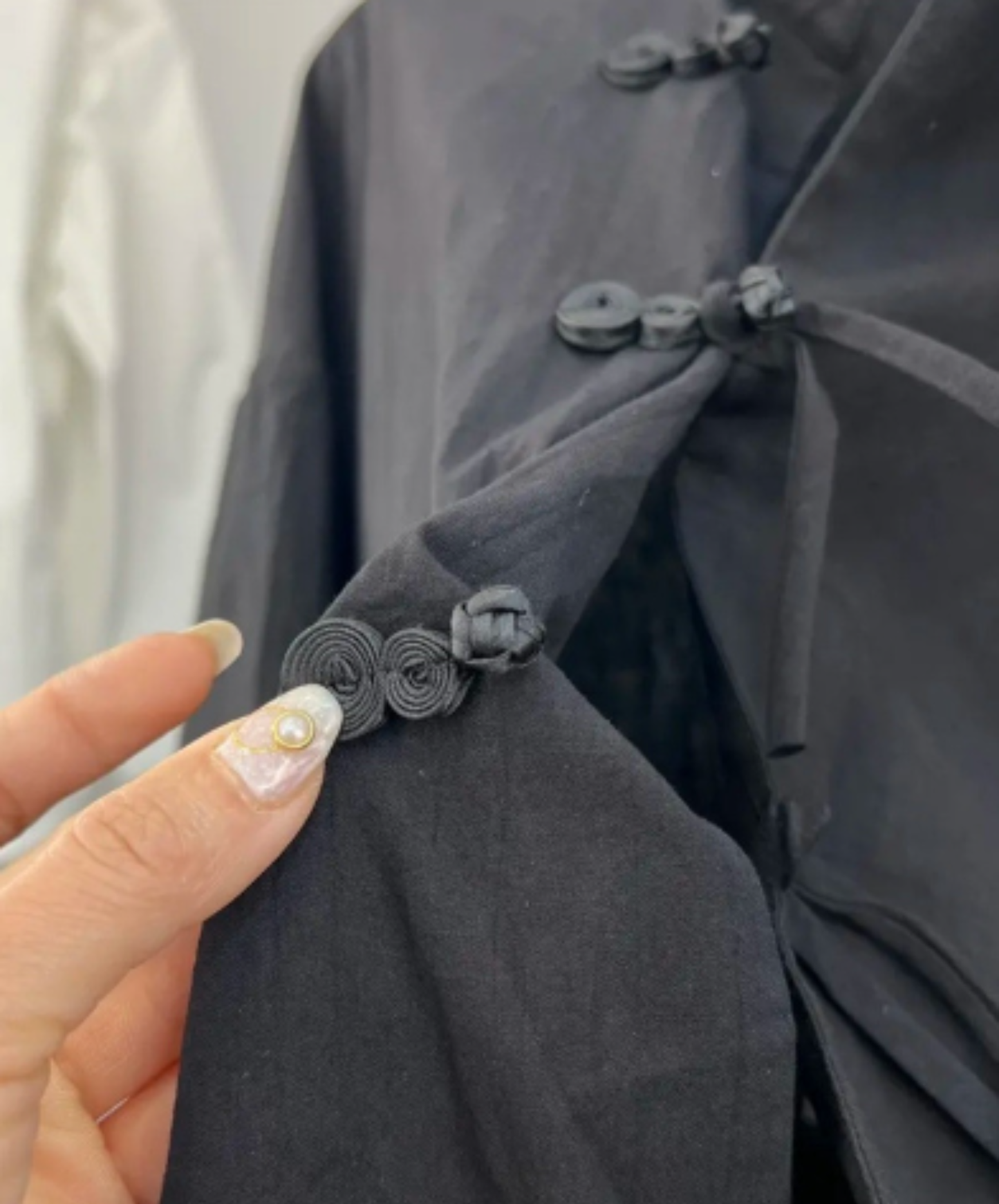 chinese-style diagonal buttons shirt EN3004