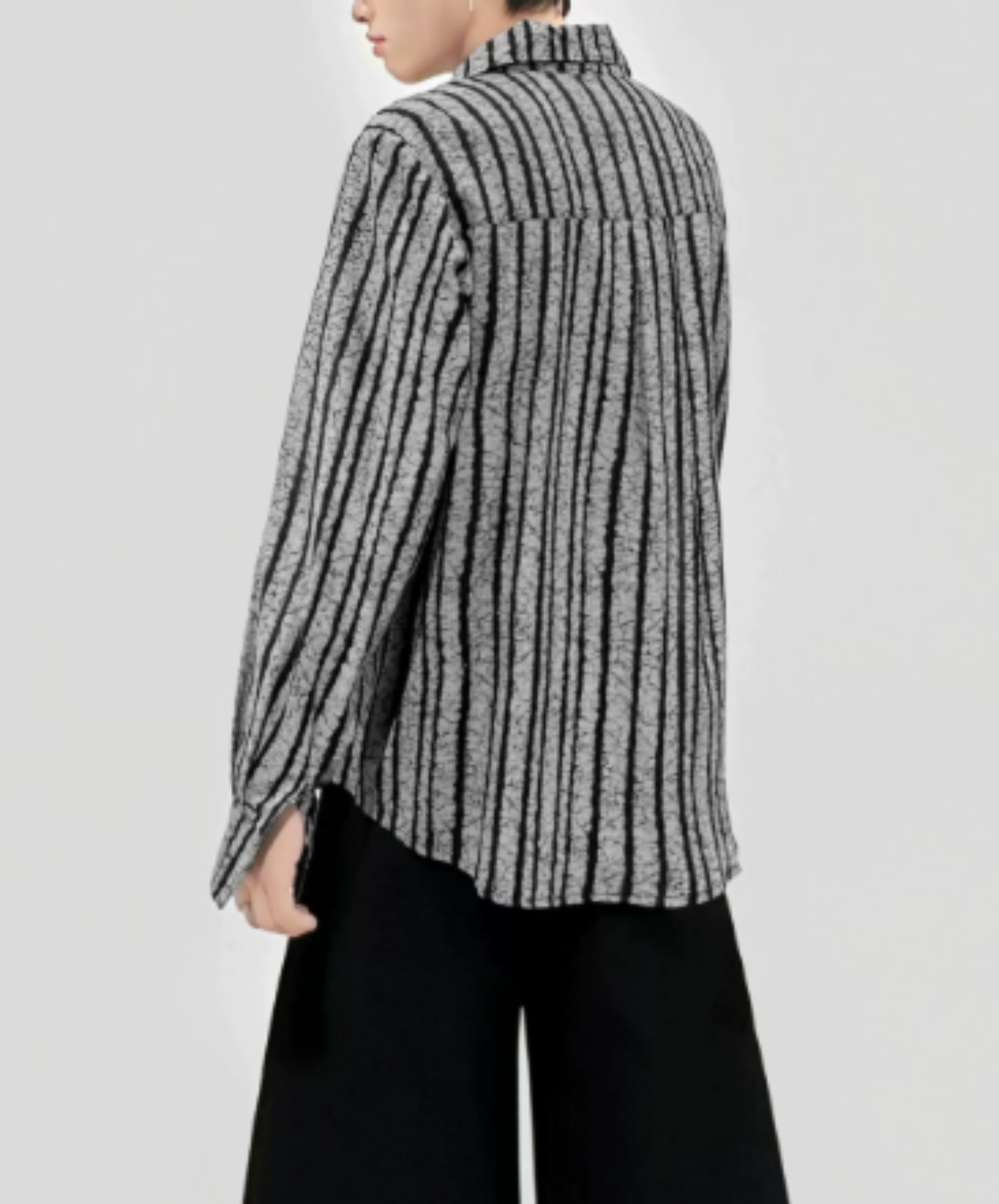 striped drape style shirt EN3086
