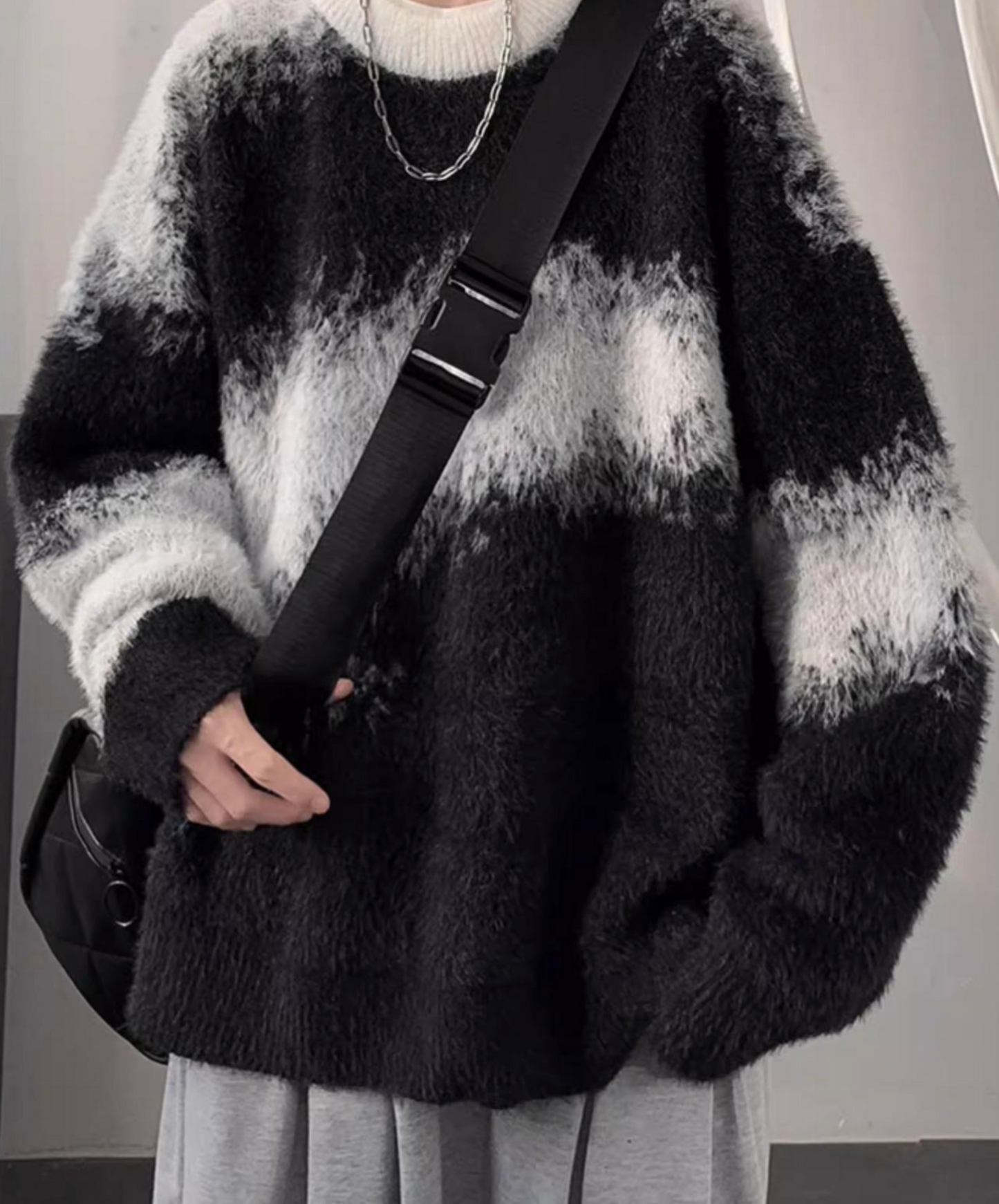 colorblock crew neck sweater EN2616