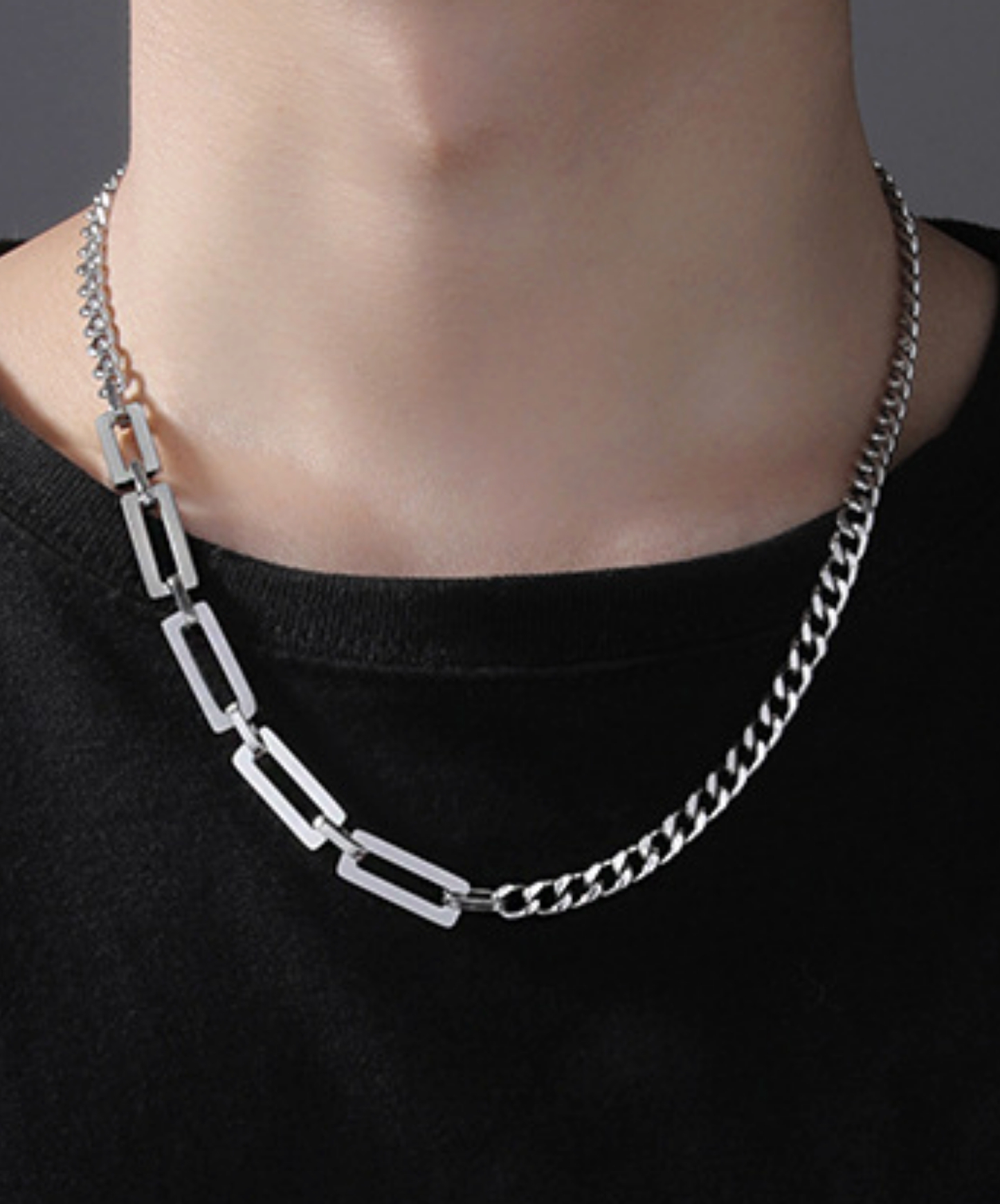 simple square chain necklace EN2741