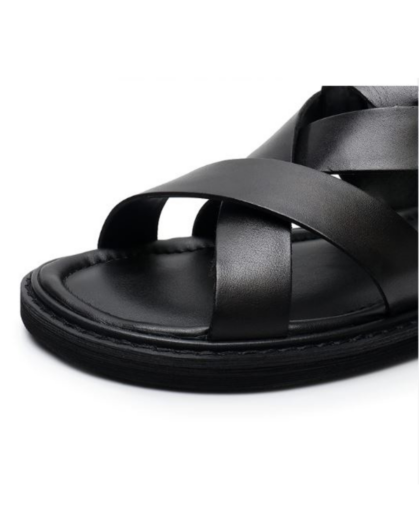 dark cross strap sandals EN938