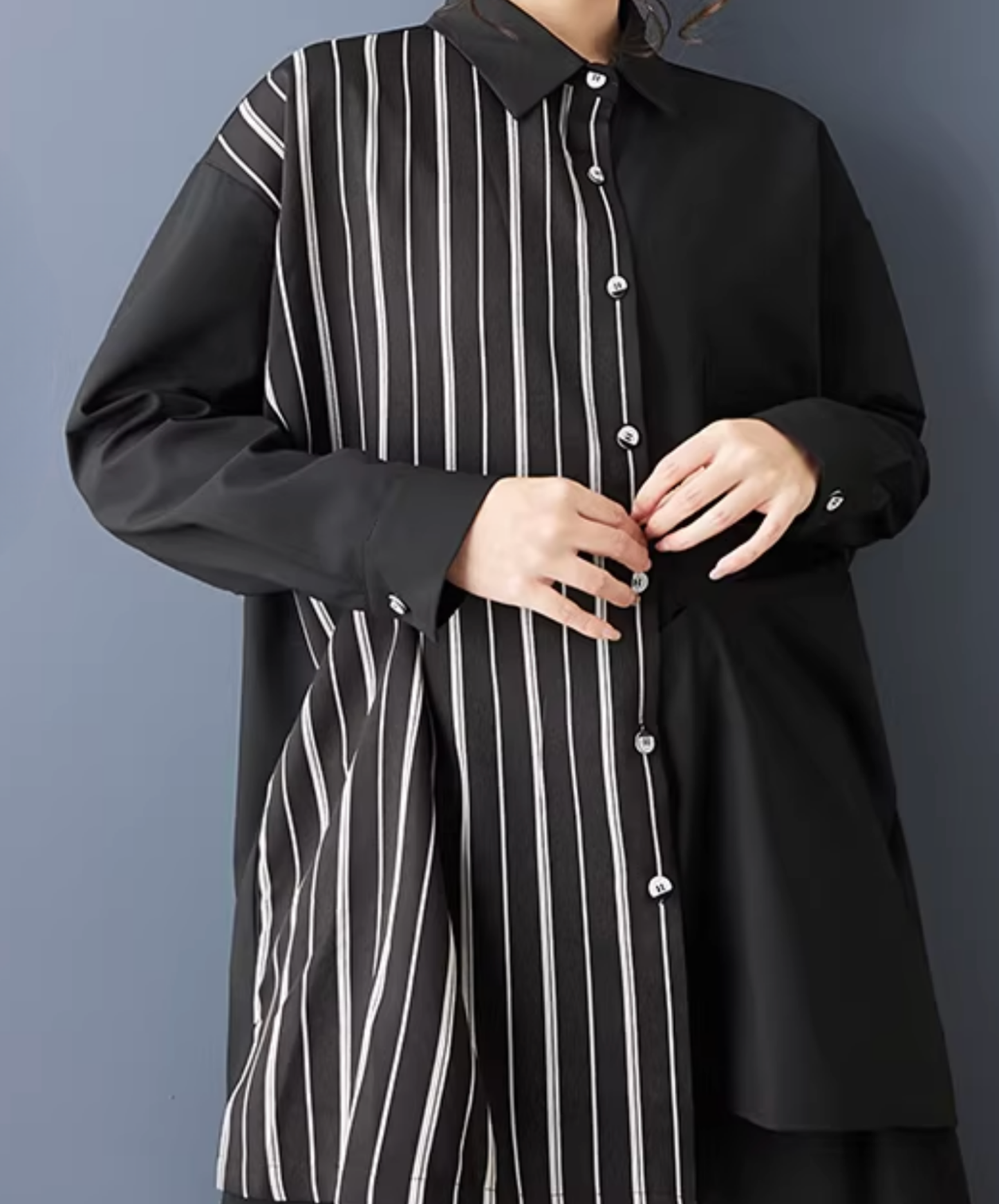 【style99】dark mode outfit set EN2948（shirt + skirt set）