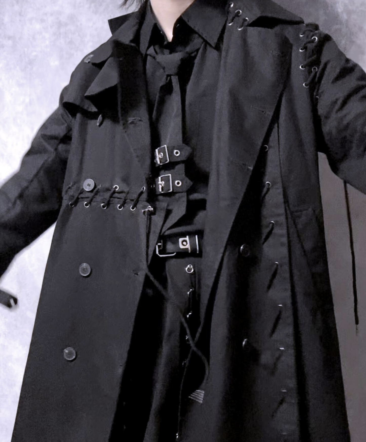 【style86】dark mode outfit set EN2632（coat + shirt + pants set）