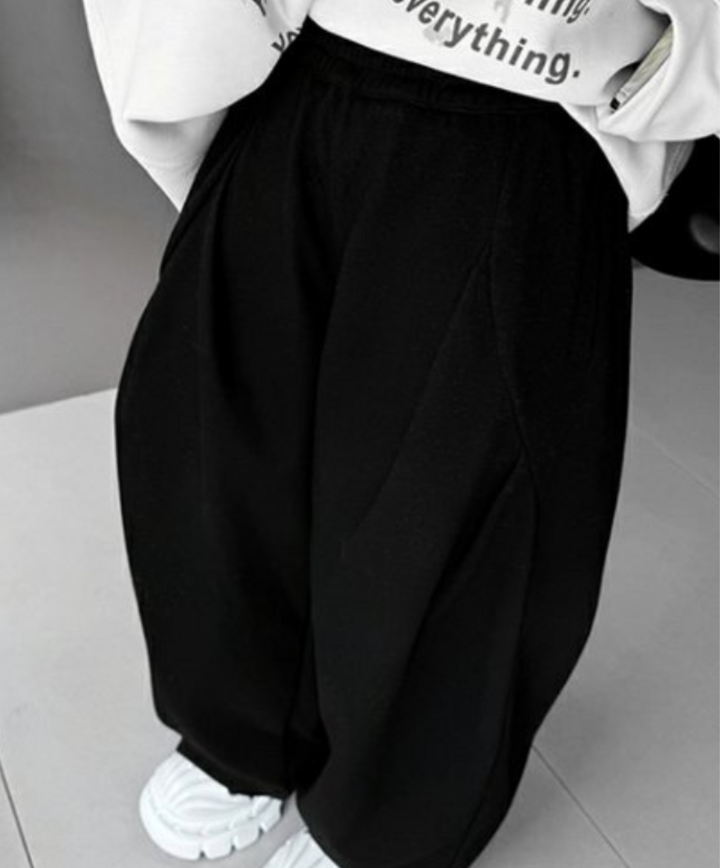 casual tuck wide pants EN2072