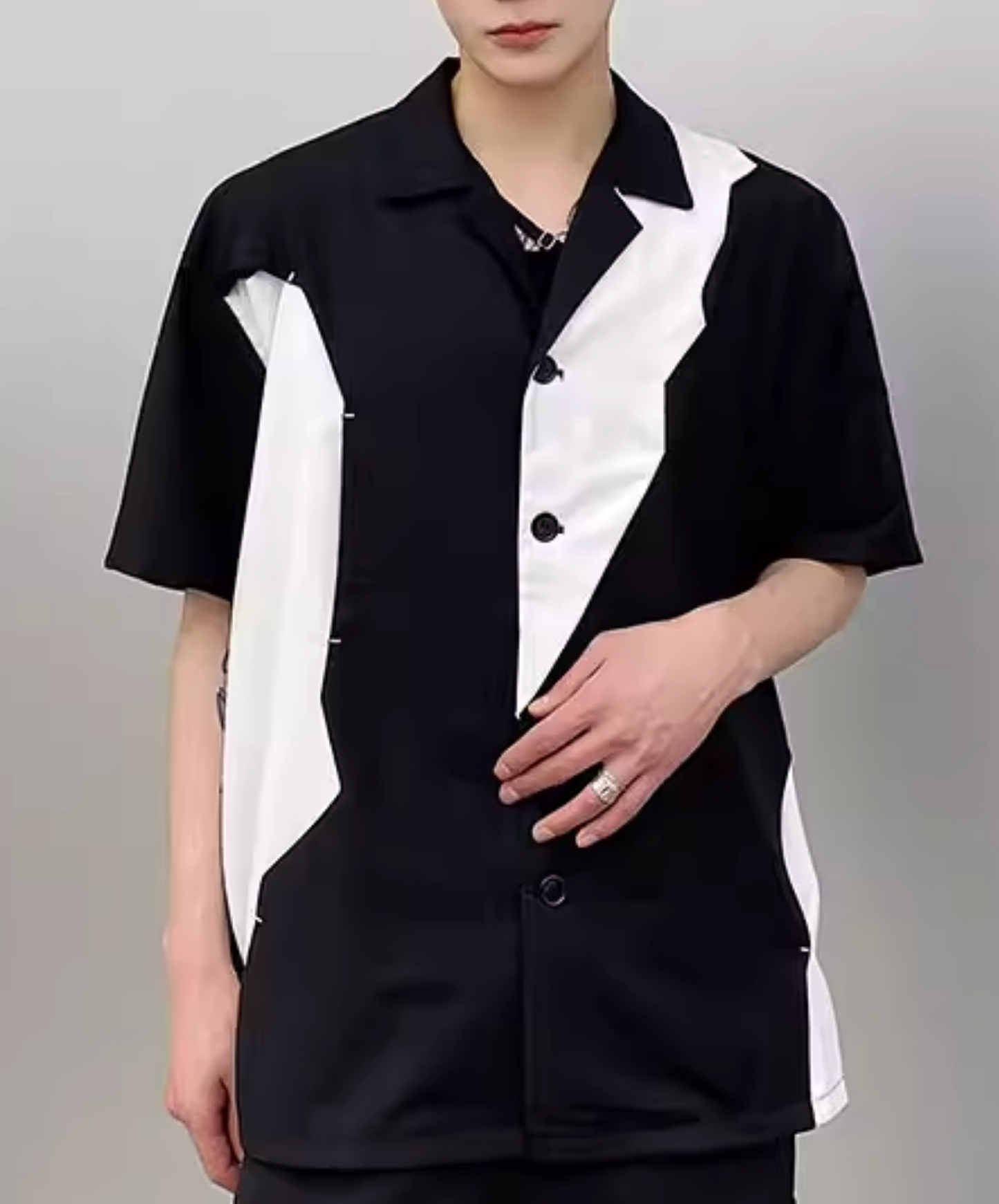 unique color blocks shirt EN2816