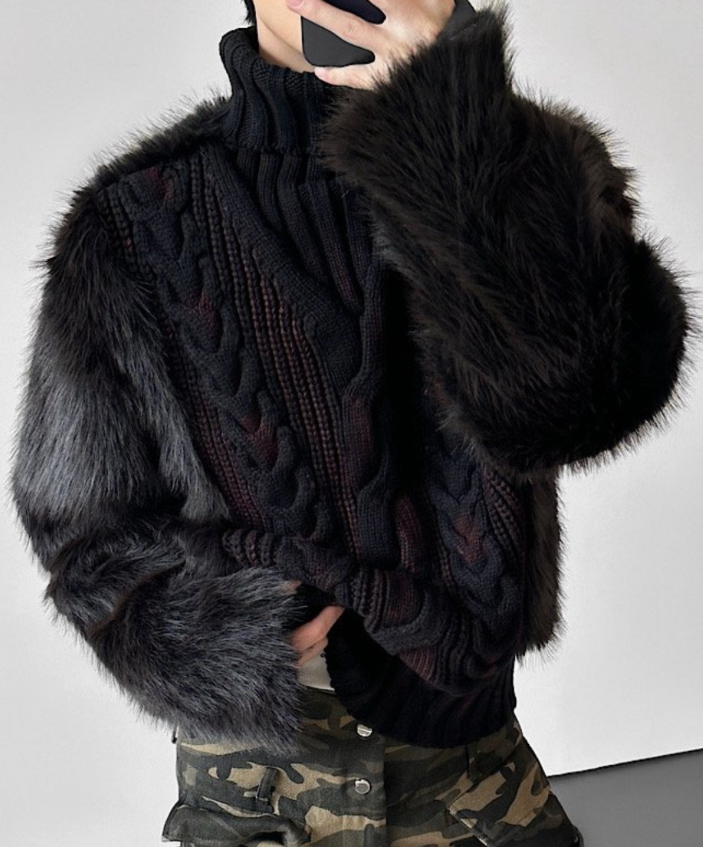 twisted turtleneck sweater EN2604