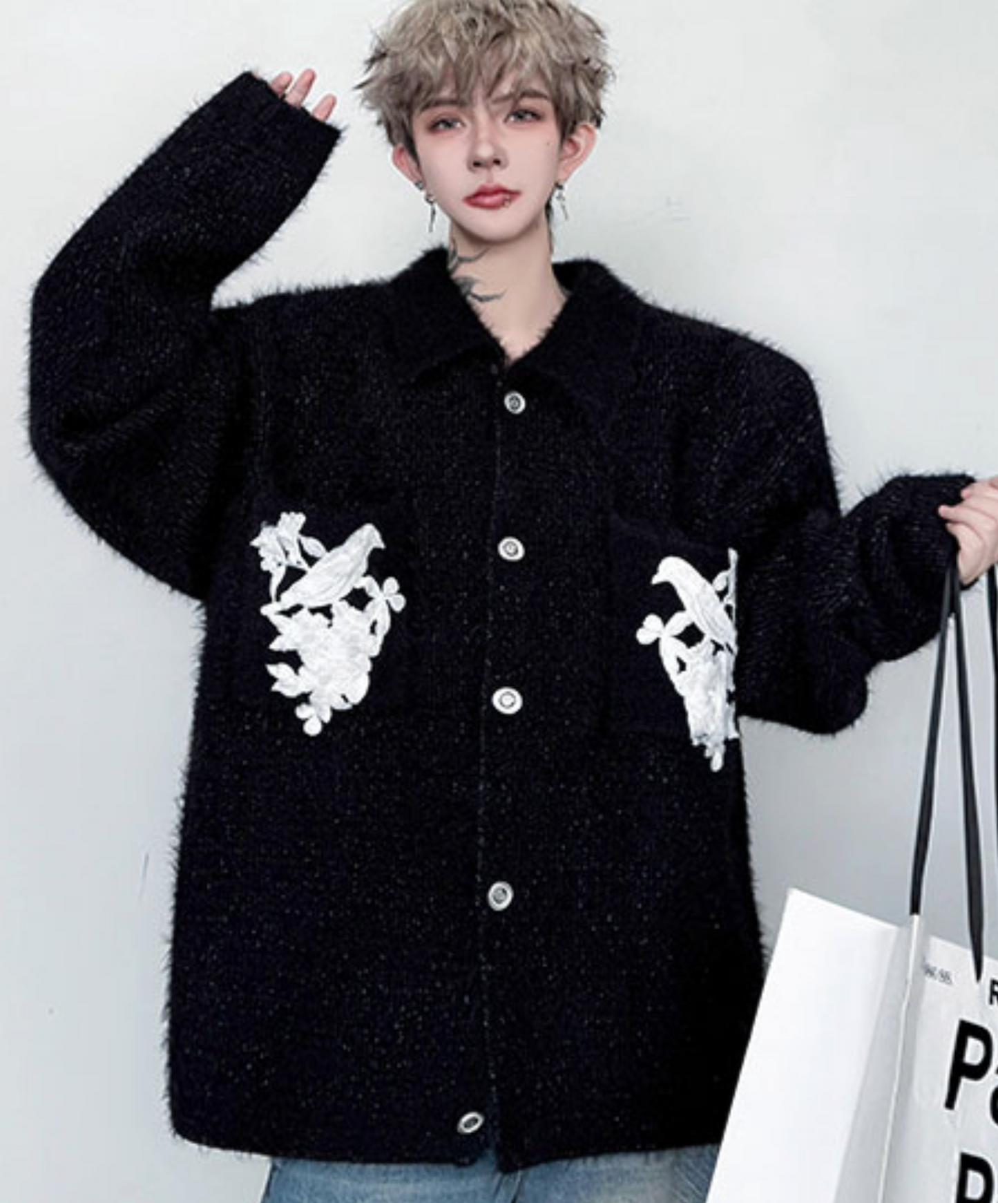 with embroidered pocket jacket EN2522