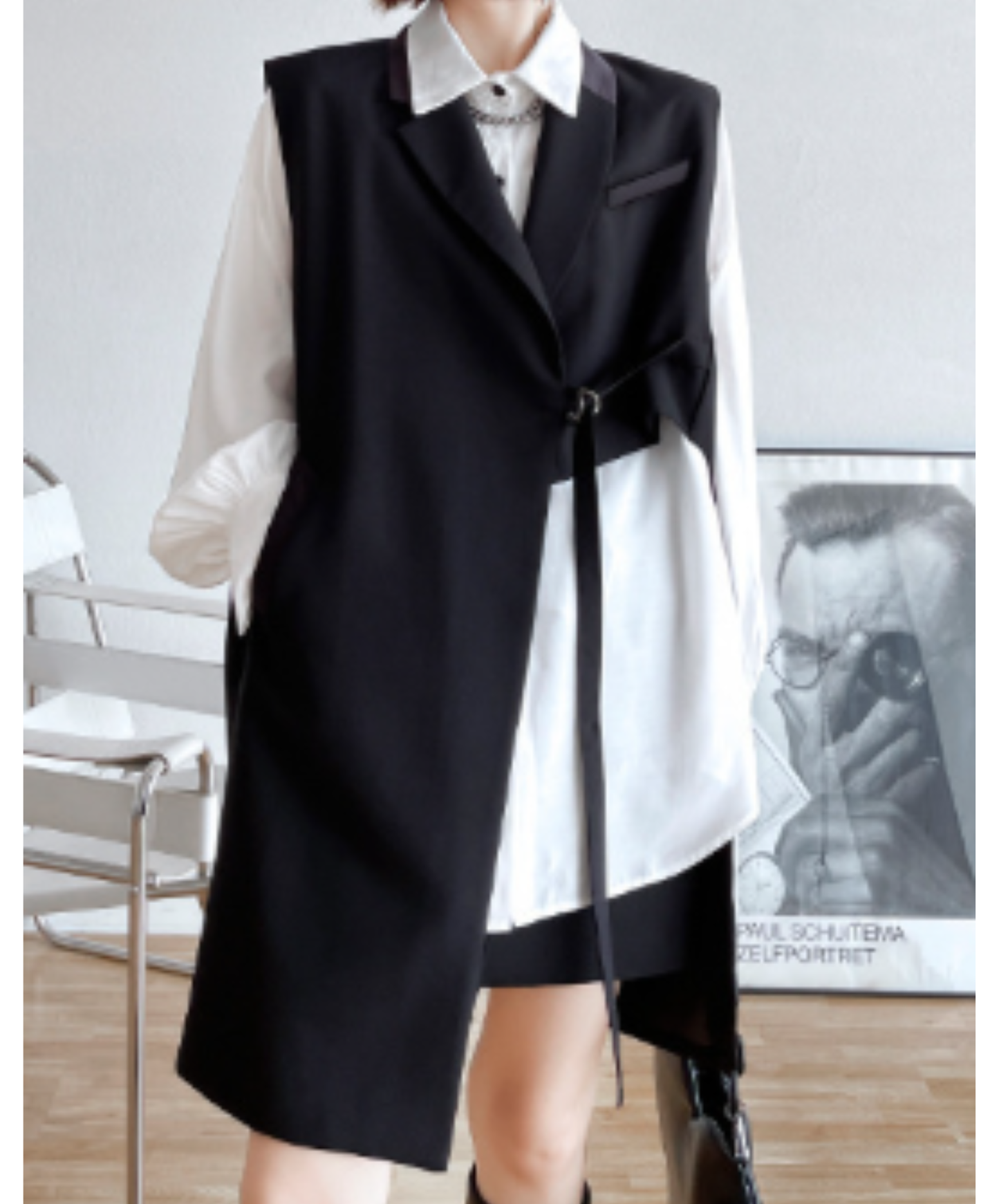 dark artistic and irregular designs vest EN2981