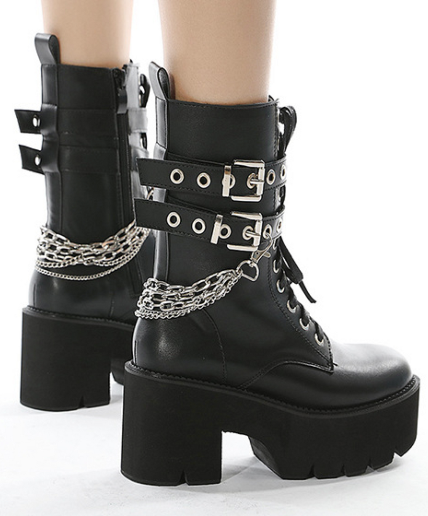 double belt x multiple chain boots EN2396