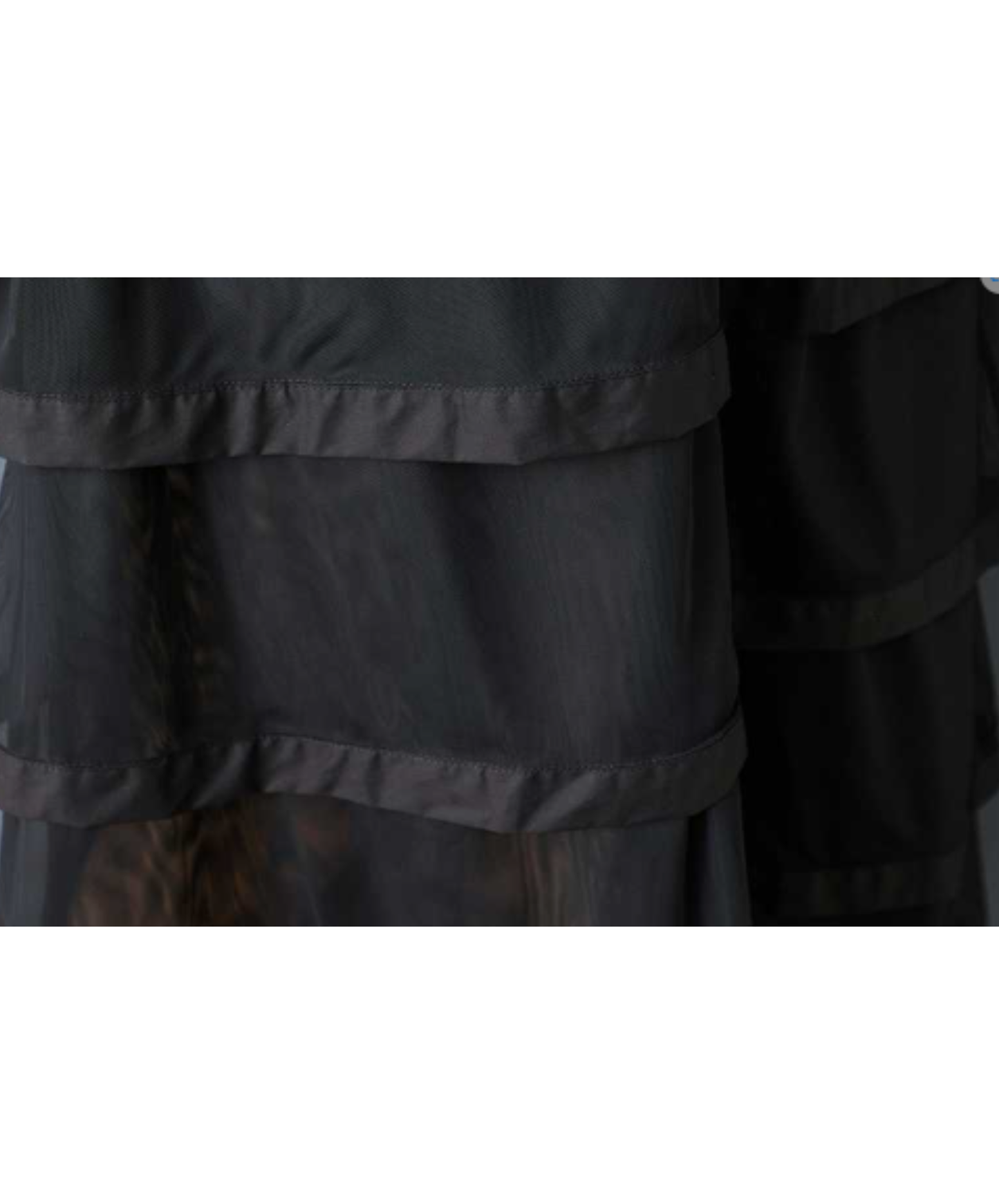 dark multi-layer mesh long shirt EN3046