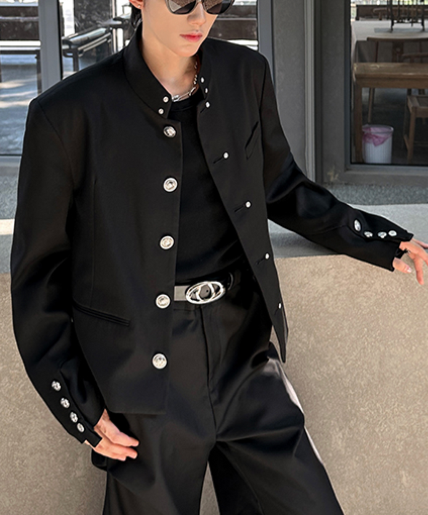 chinese style metal buckle jacket EN2461