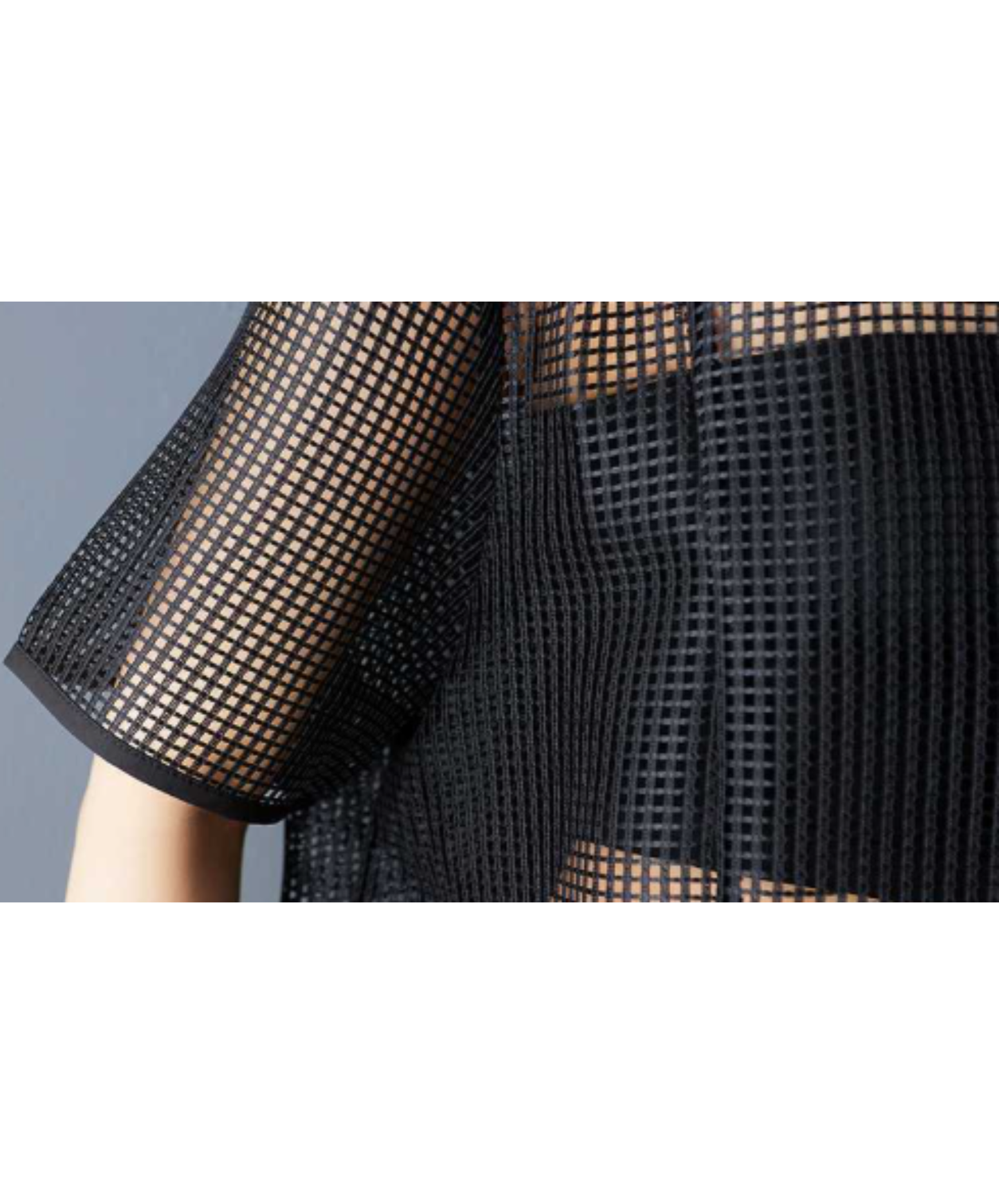 asymmetrical design sheer shirt EN2959