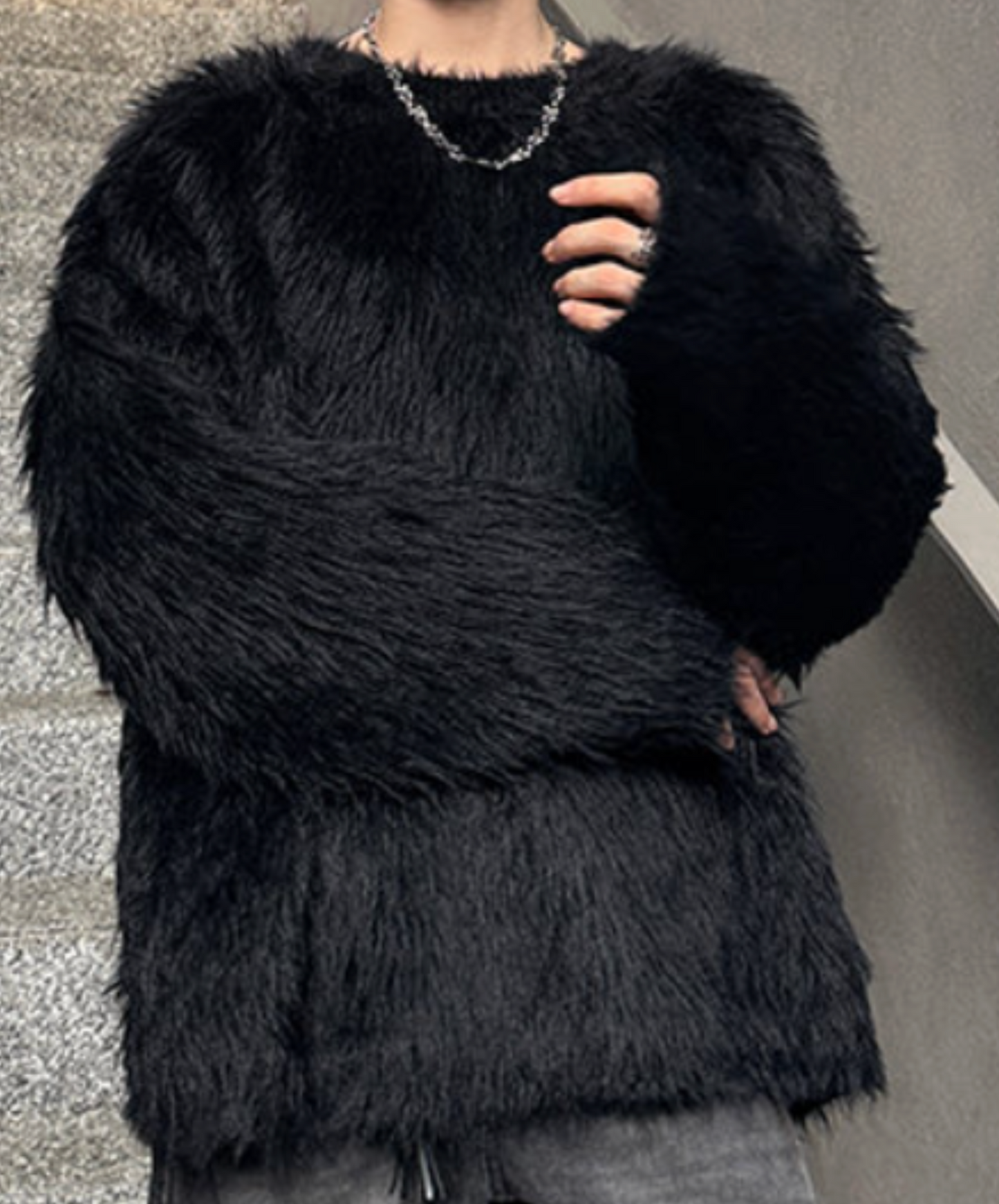 mink-like fleece sweater EN2589