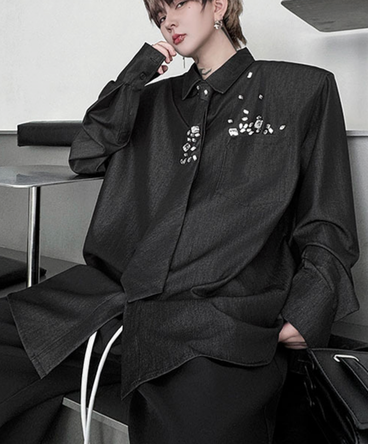 casual denim tie included shirt EN2470