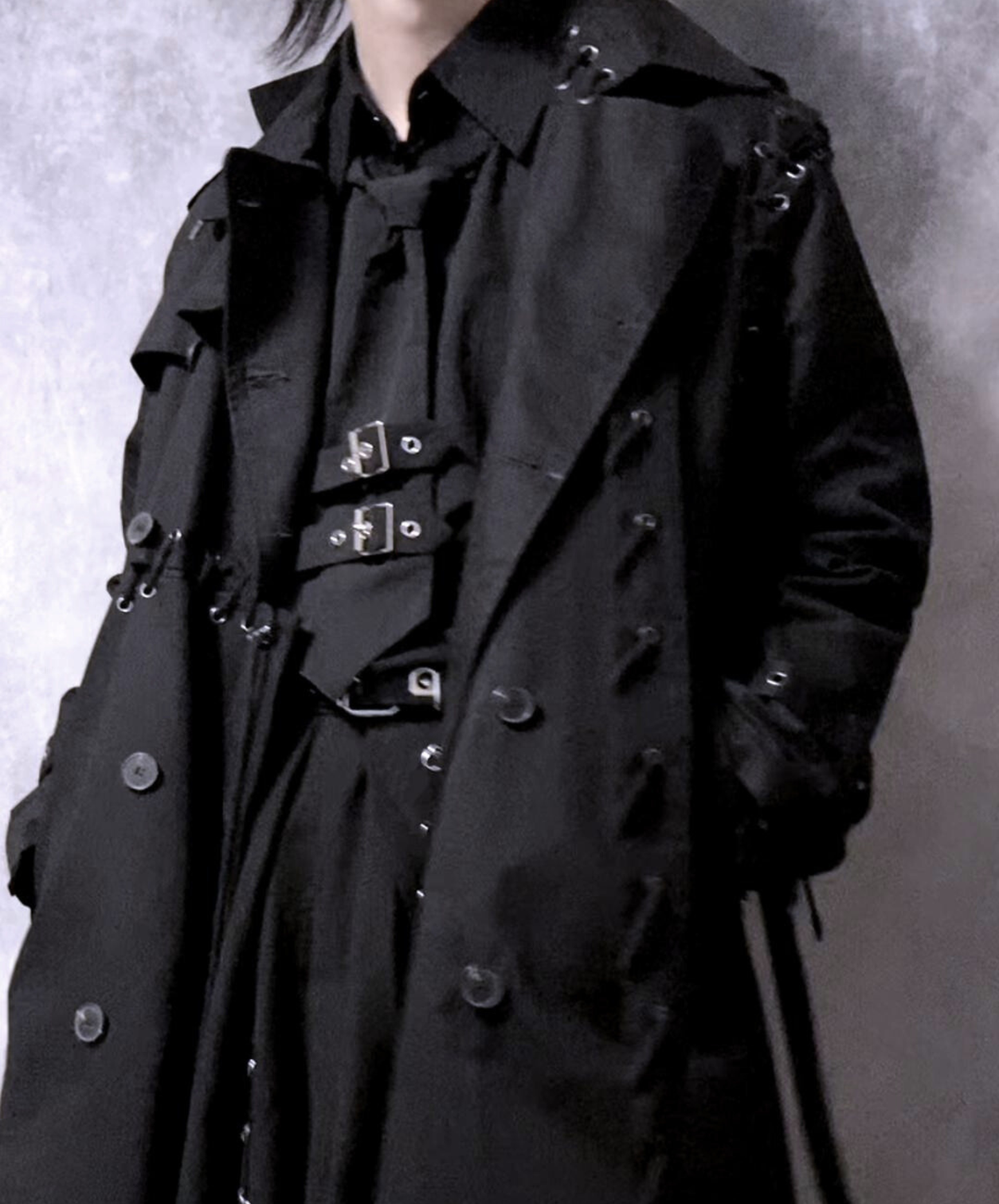 【style86】dark mode outfit set EN2632（coat + shirt + pants set）