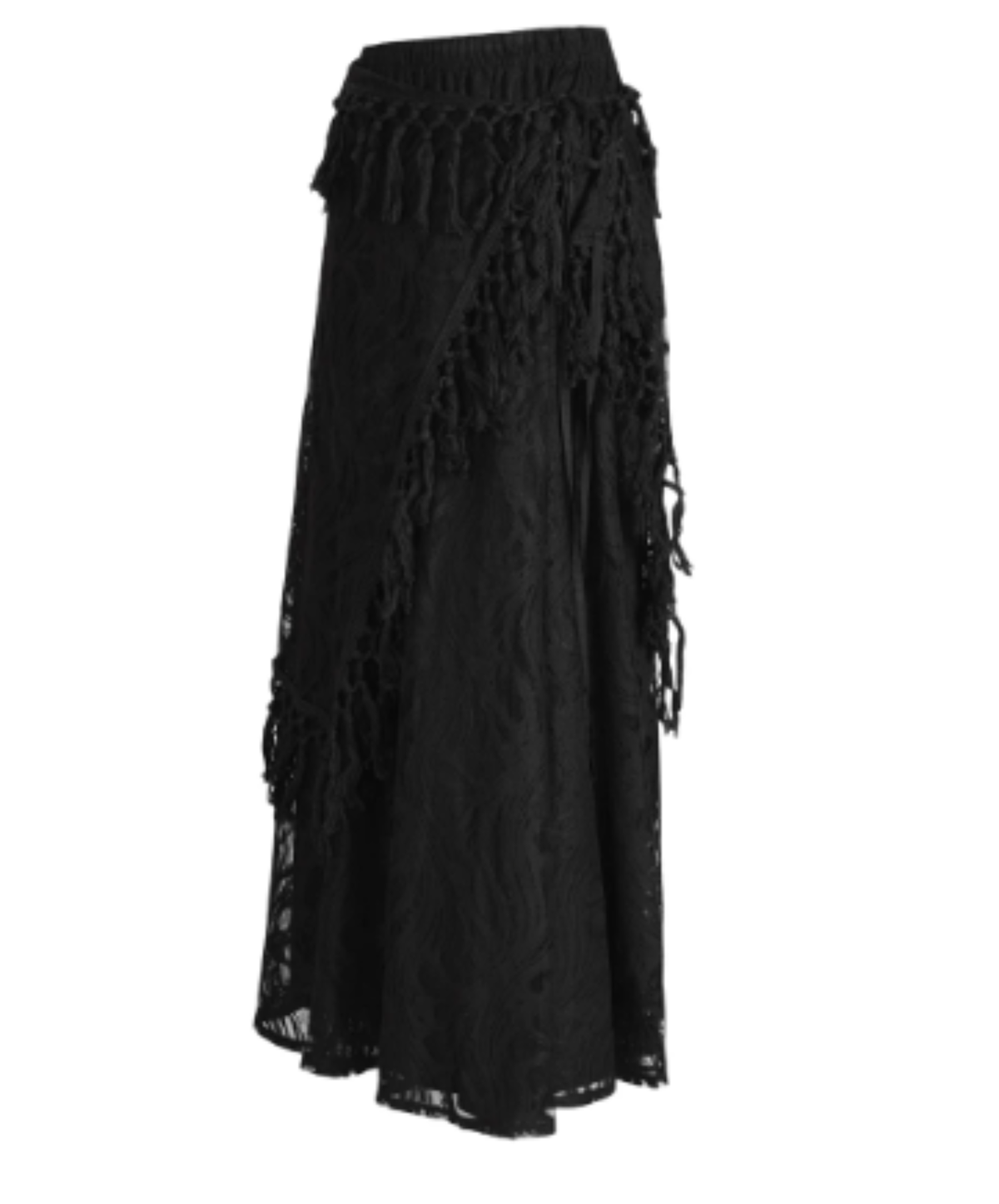 openwork pattern with fringe detailing skirt EN3219