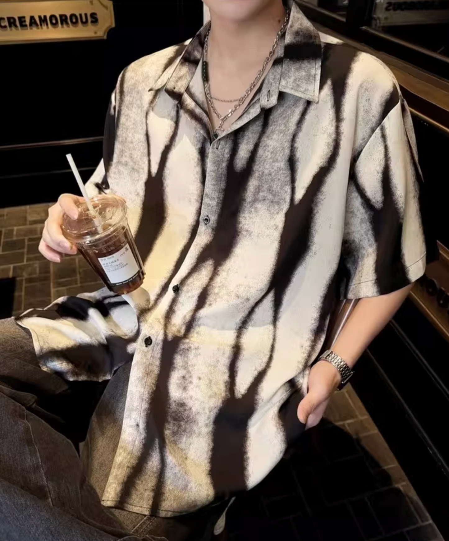 vintage tie-dye stripes shirt EN2792