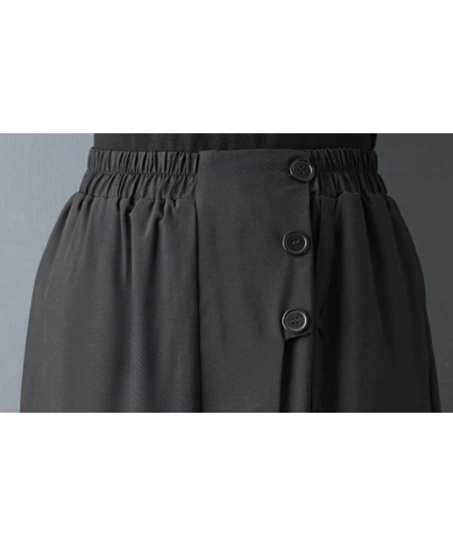 dark high-waisted cropped wide pants EN3050