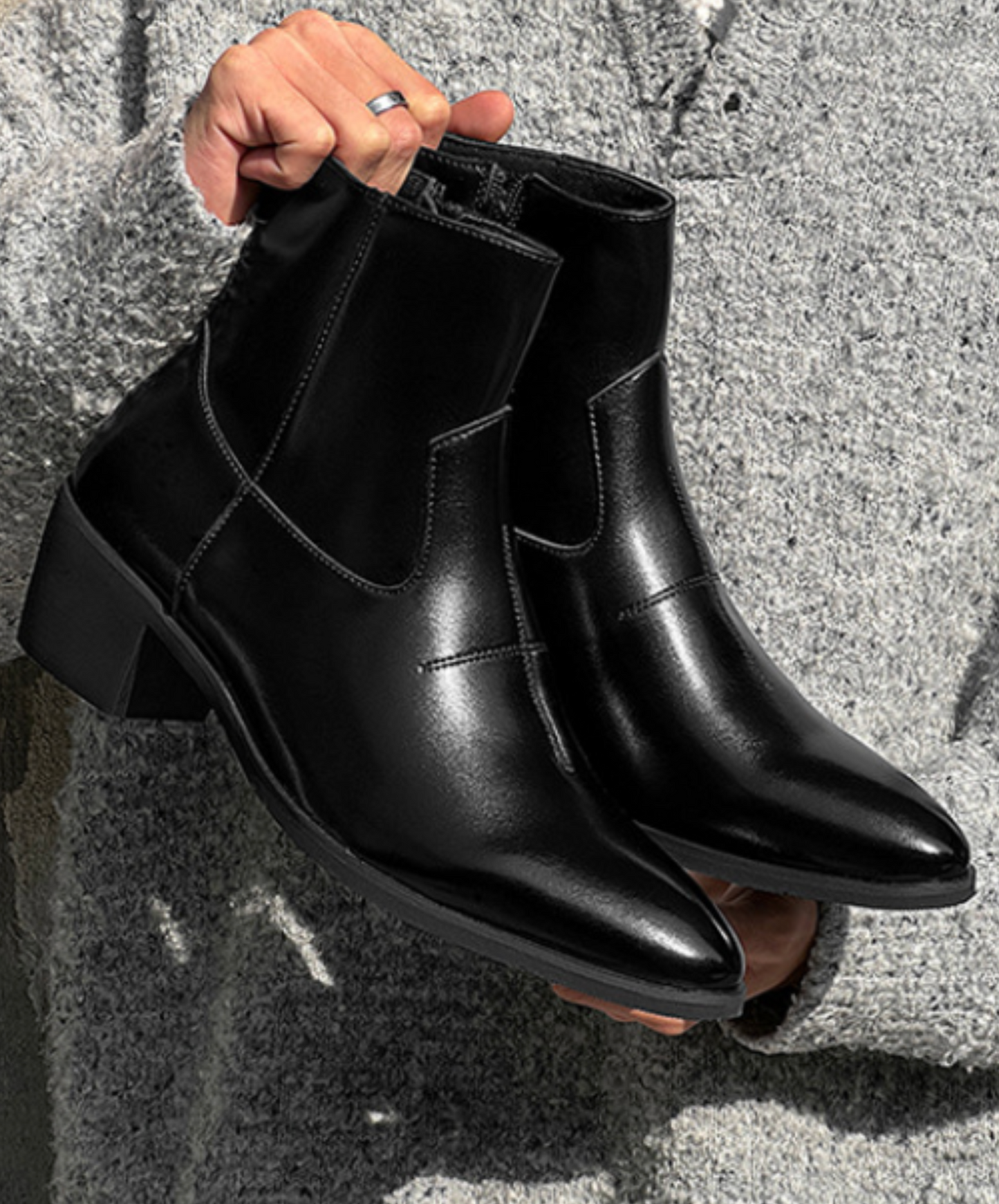 british style simple thick heels boots EN2501