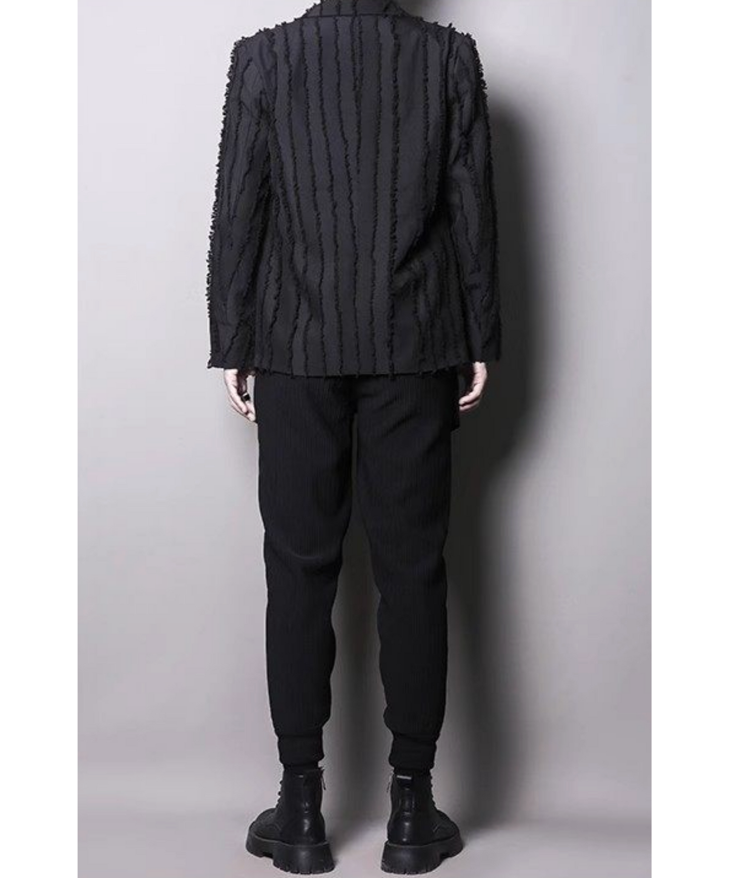 dark striped slim fit jacket EN2698