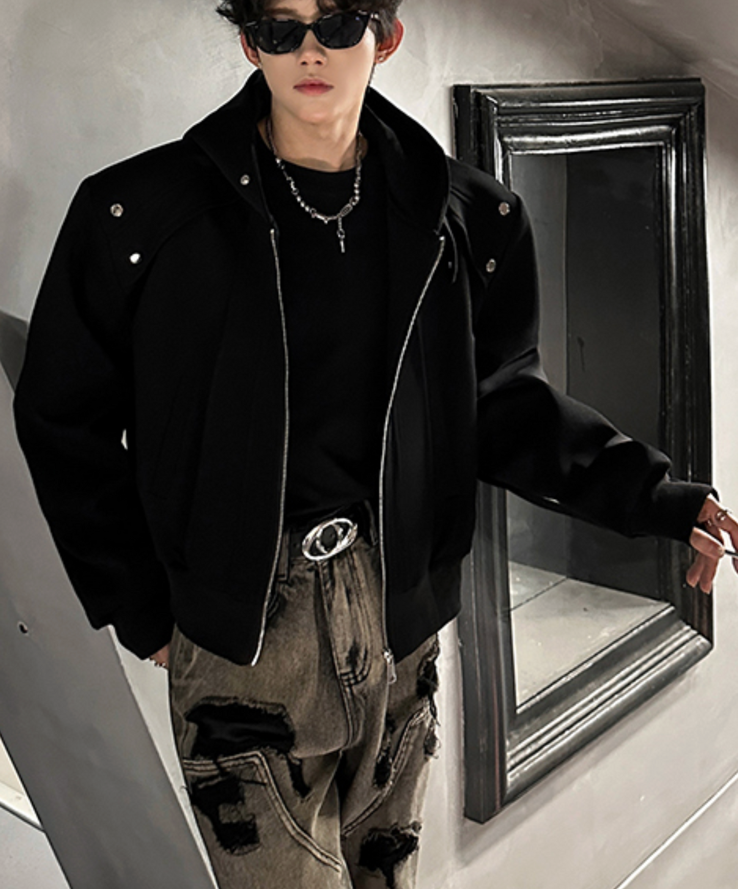 thick short length hoodie EN2492