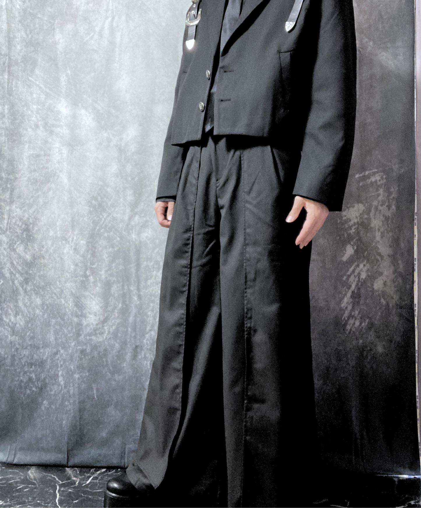 【style54】dark mode outfit set EN1851（jacket + shirt + pants set）