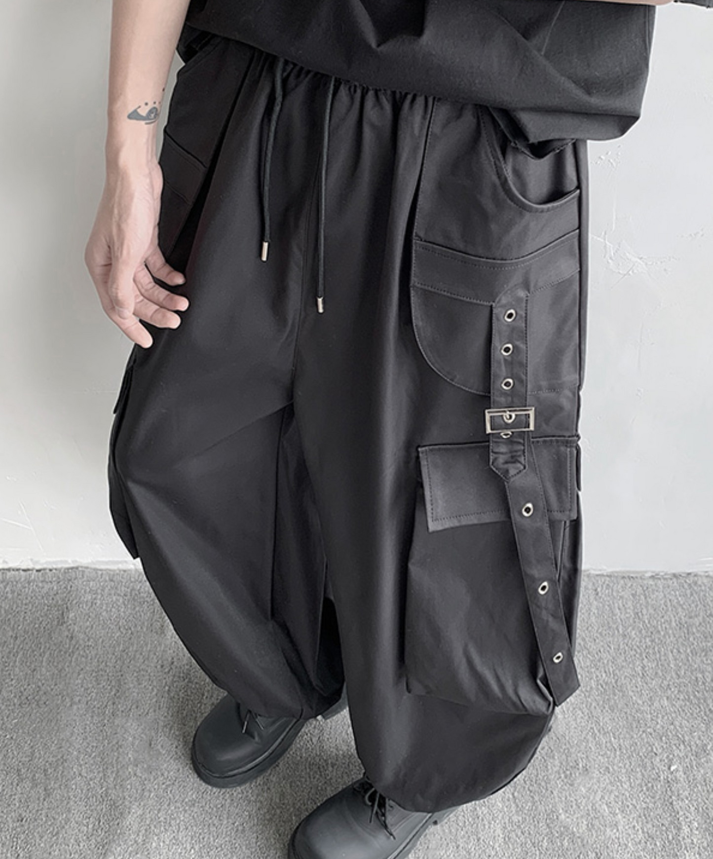 multi-pocket wide leg cargo pants EN2024