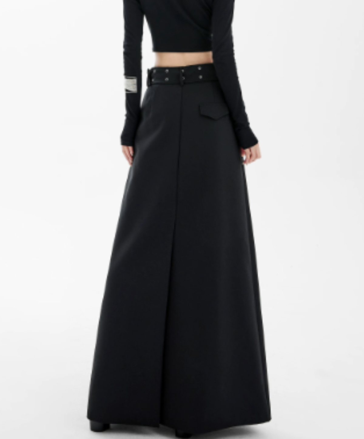 waist-defining grommet belt skirt EN3147