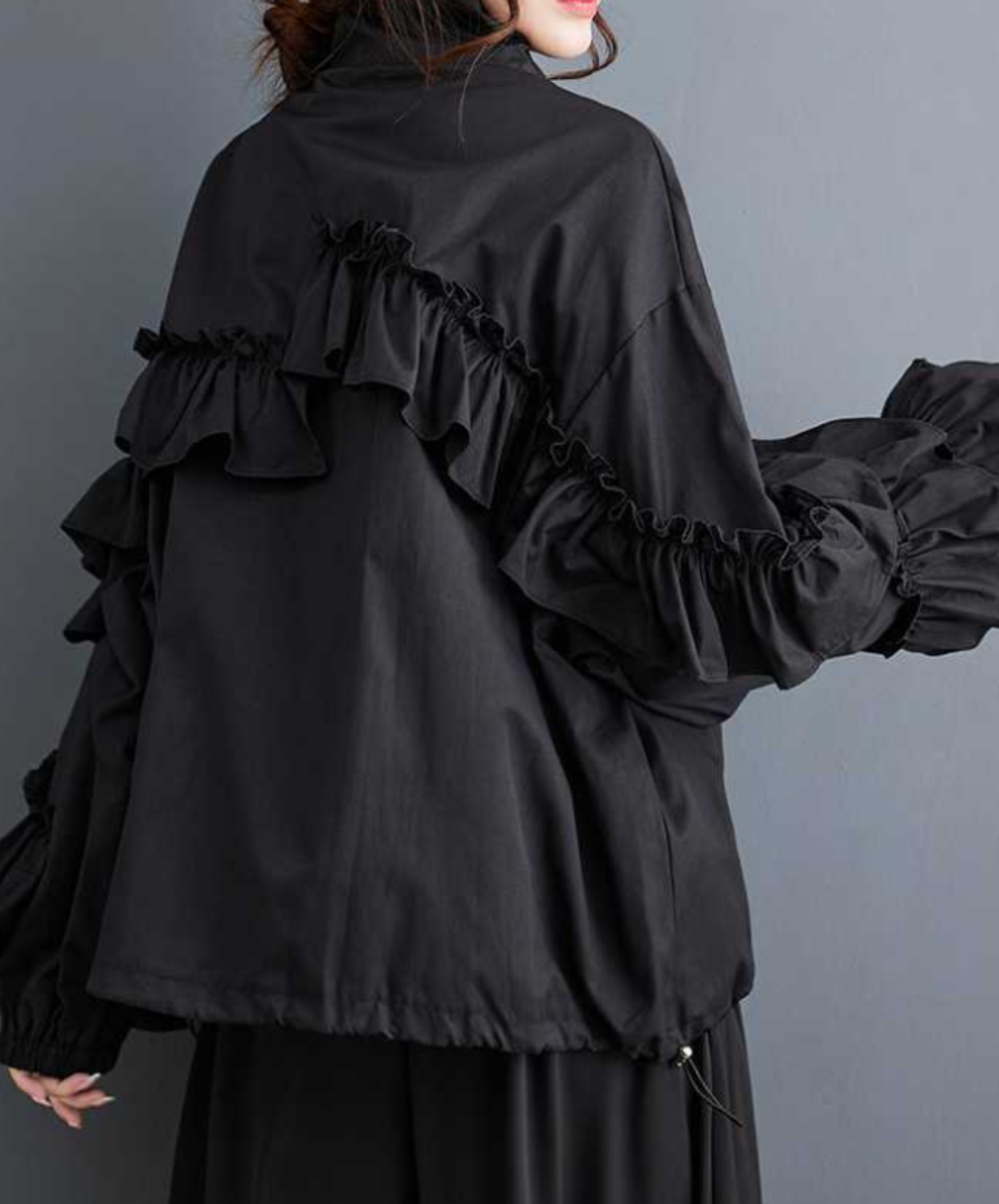 【style83】dark mode outfit set EN2584（jacket + hoodie + pants set）