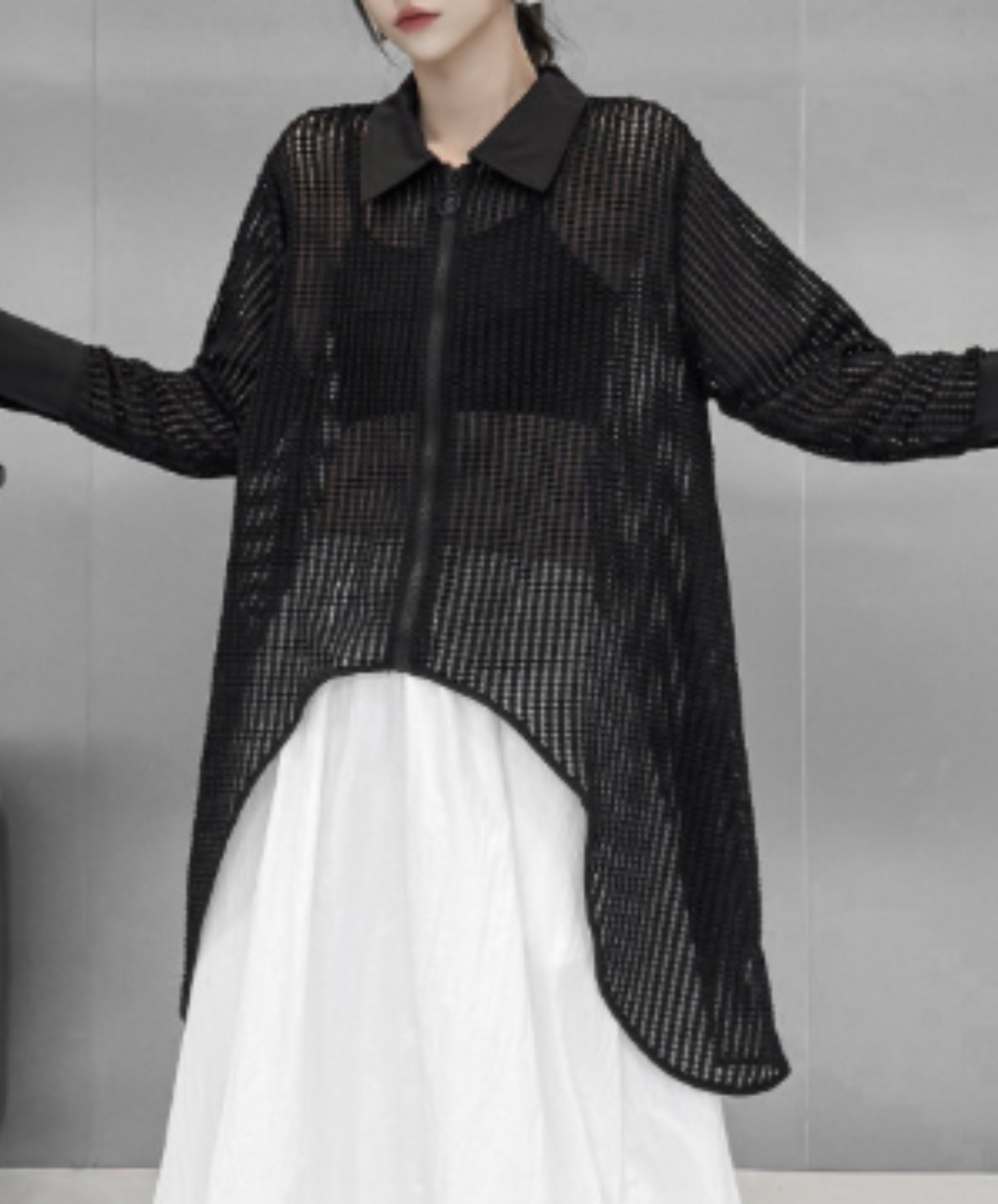 【style106】dark mode outfit set EN3090（shirt + skirt set）