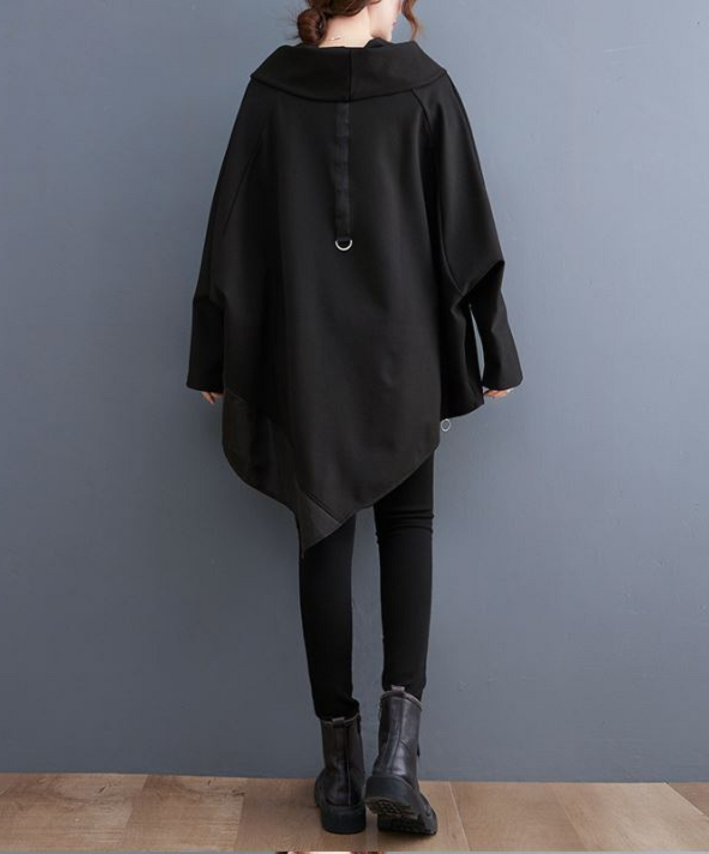 dark asymmetrical zip sweatshirt EN884