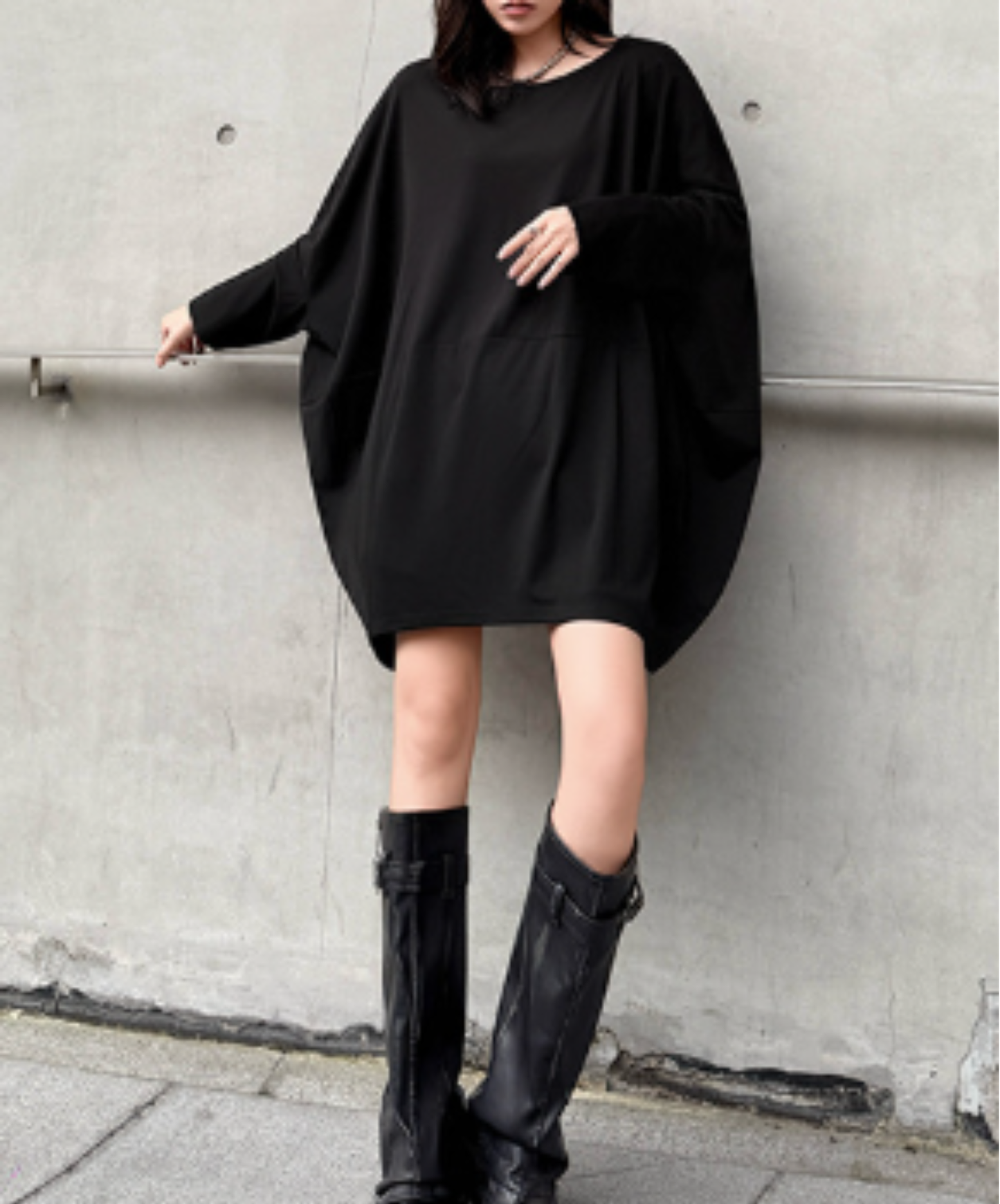 dolman-sleeve mid-length t-shirt EN3002