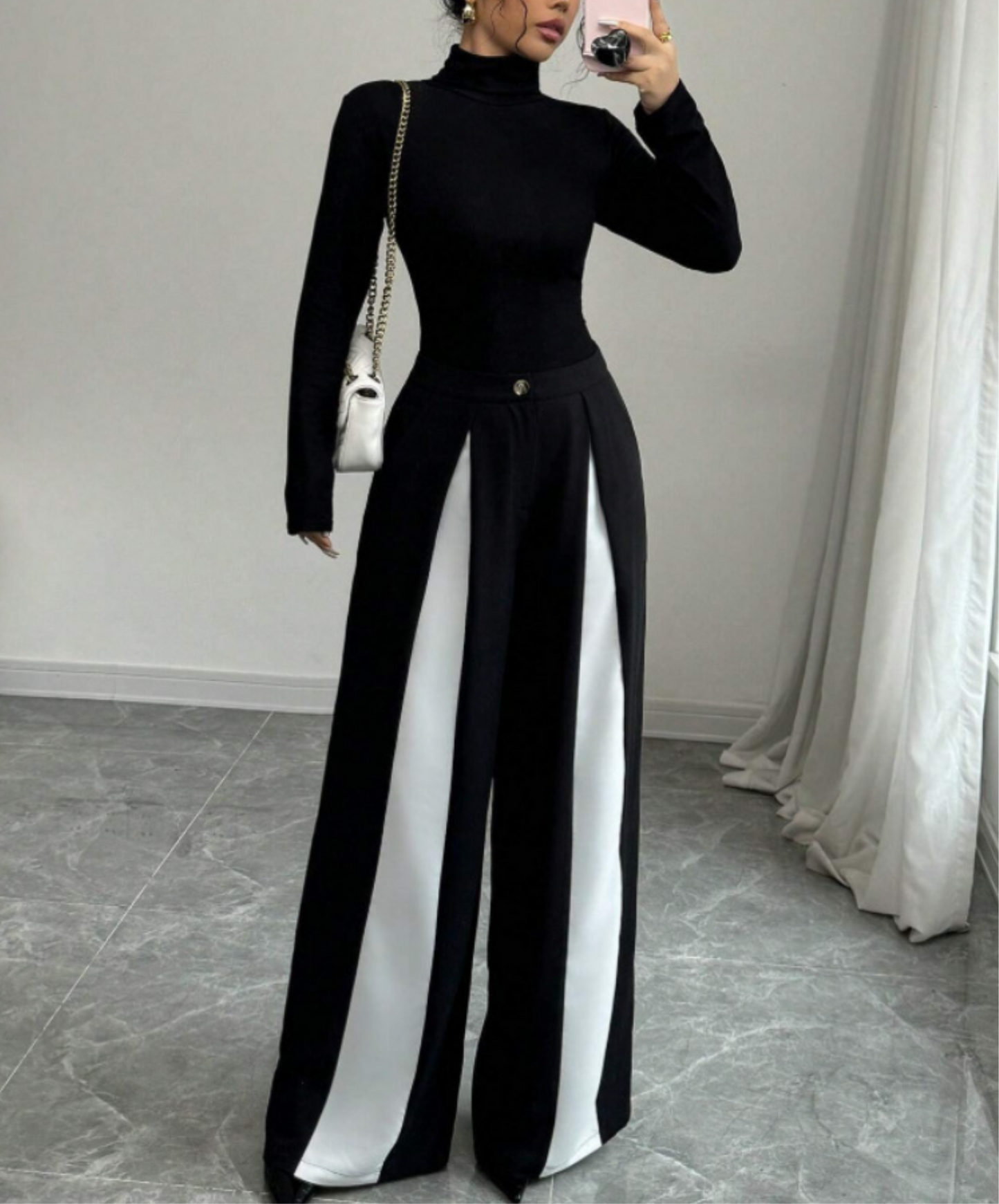 high-waisted flared wide pants EN2867