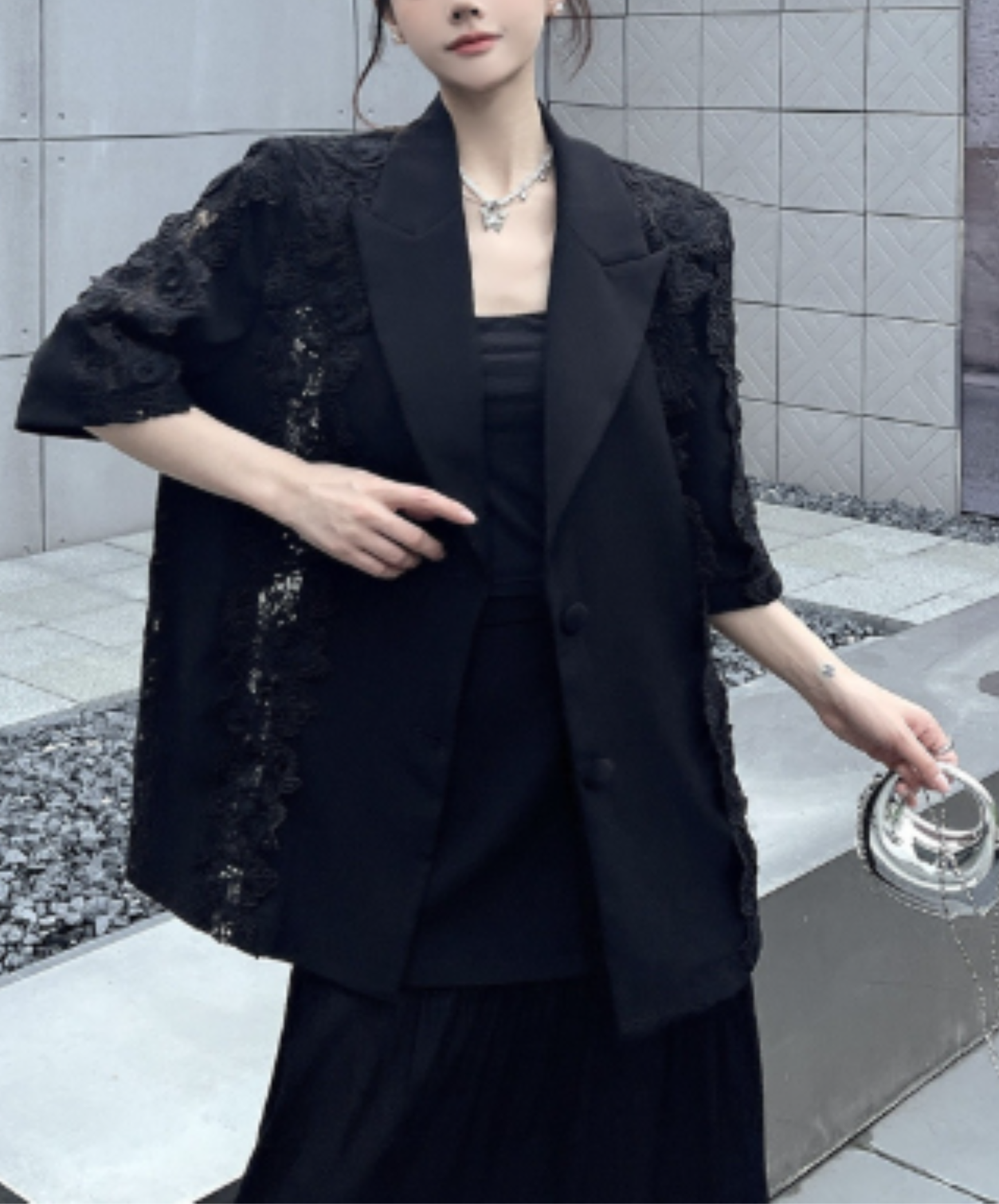chemical lace embroidery jacket EN2918