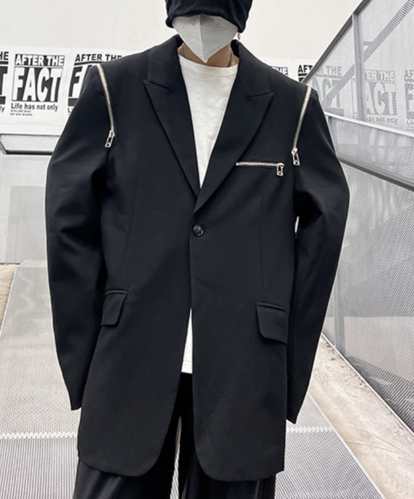 【style87】dark mode outfit set EN2678（jacket+ skirt set）