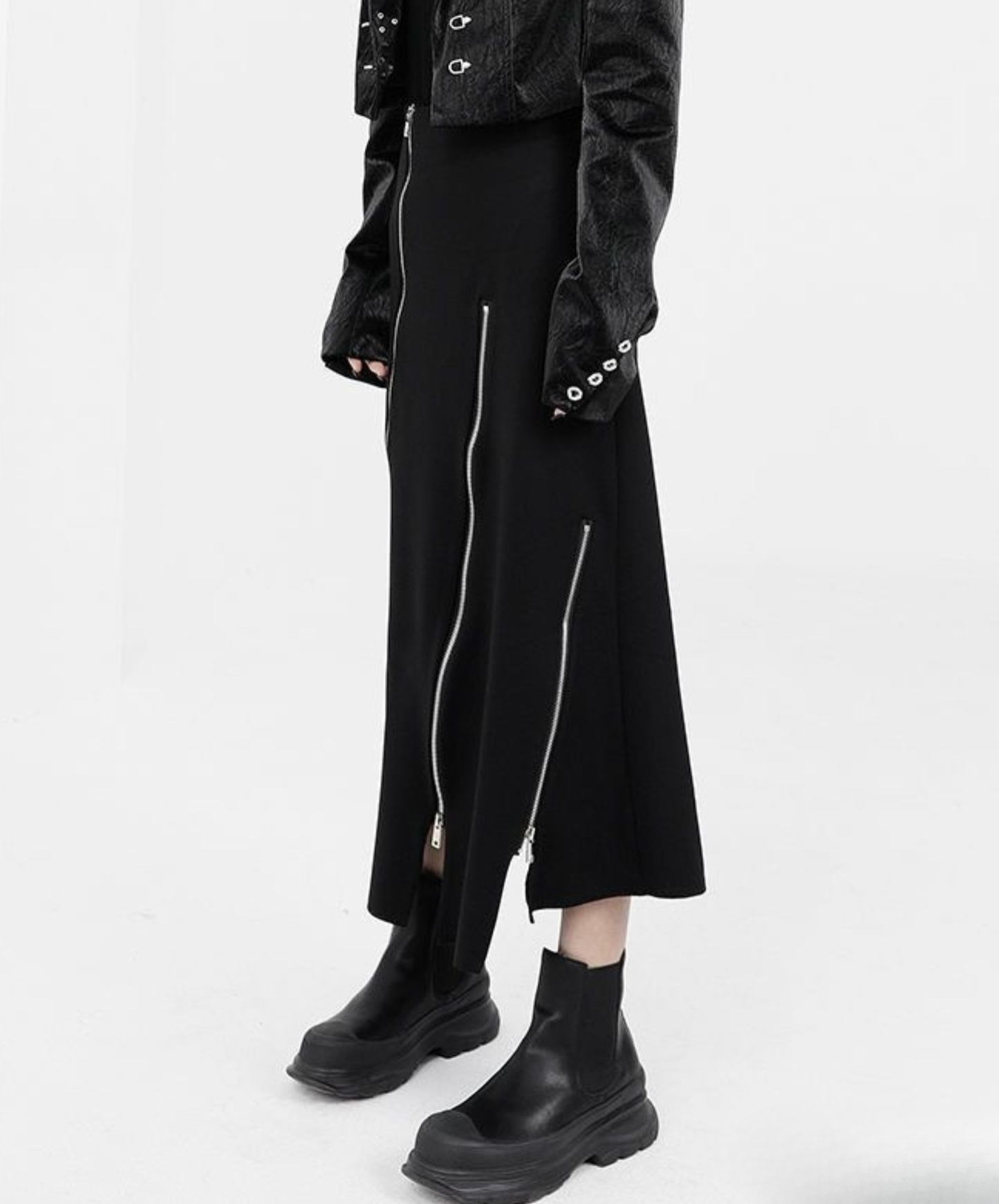 high waist irregular cutting skirt EN2372