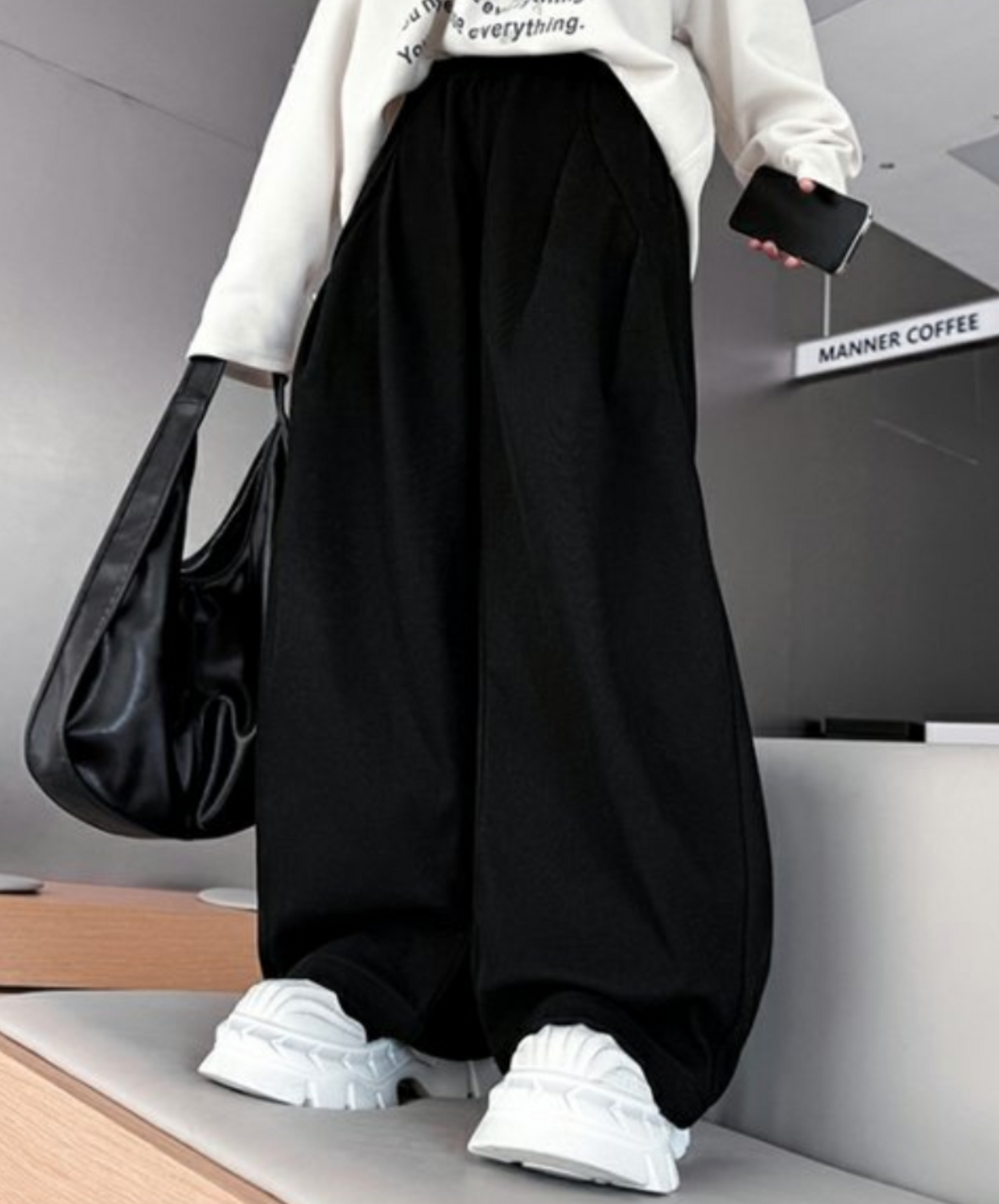 casual tuck wide pants EN2072