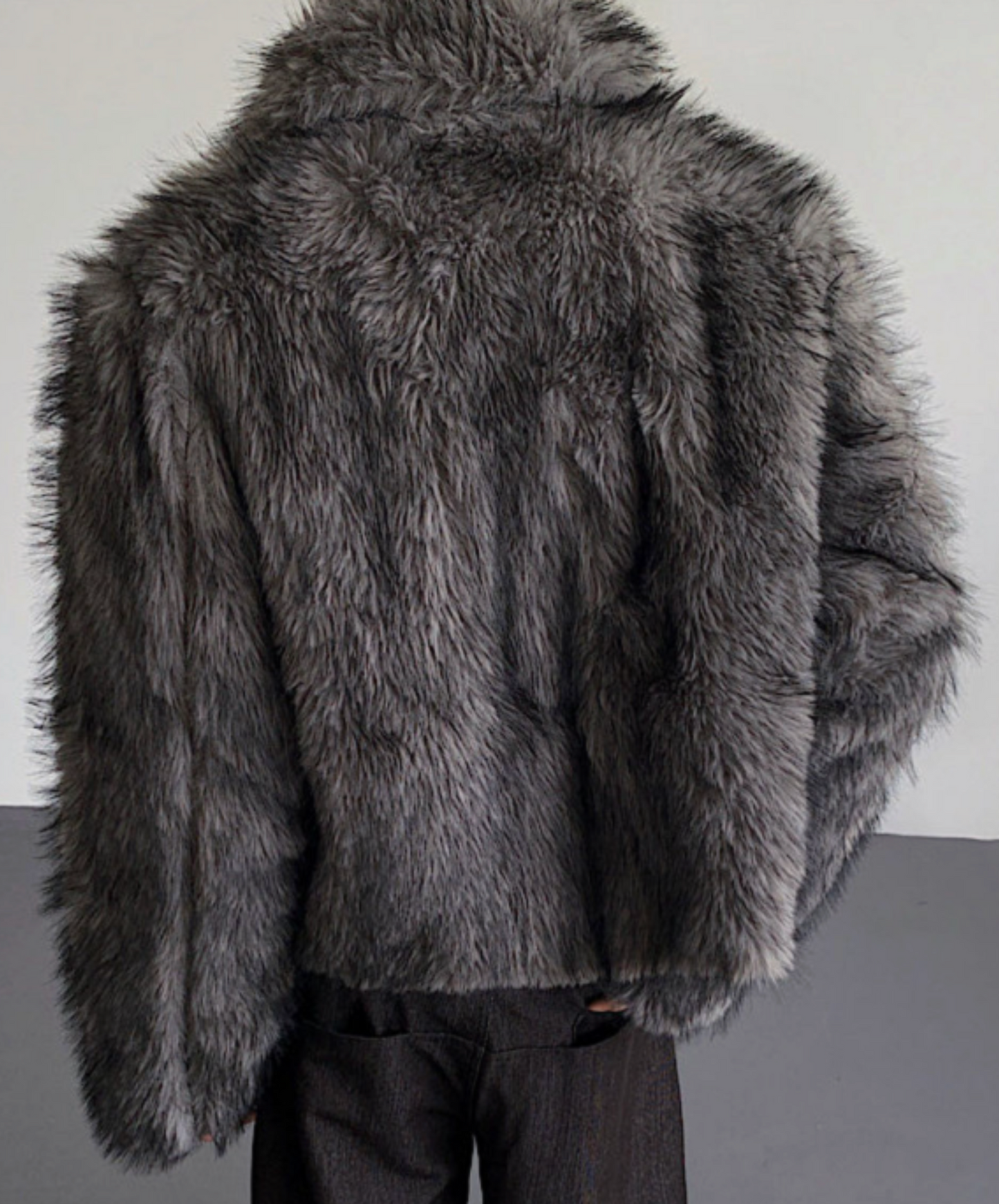 mink fur-like mixed material jacket EN2518