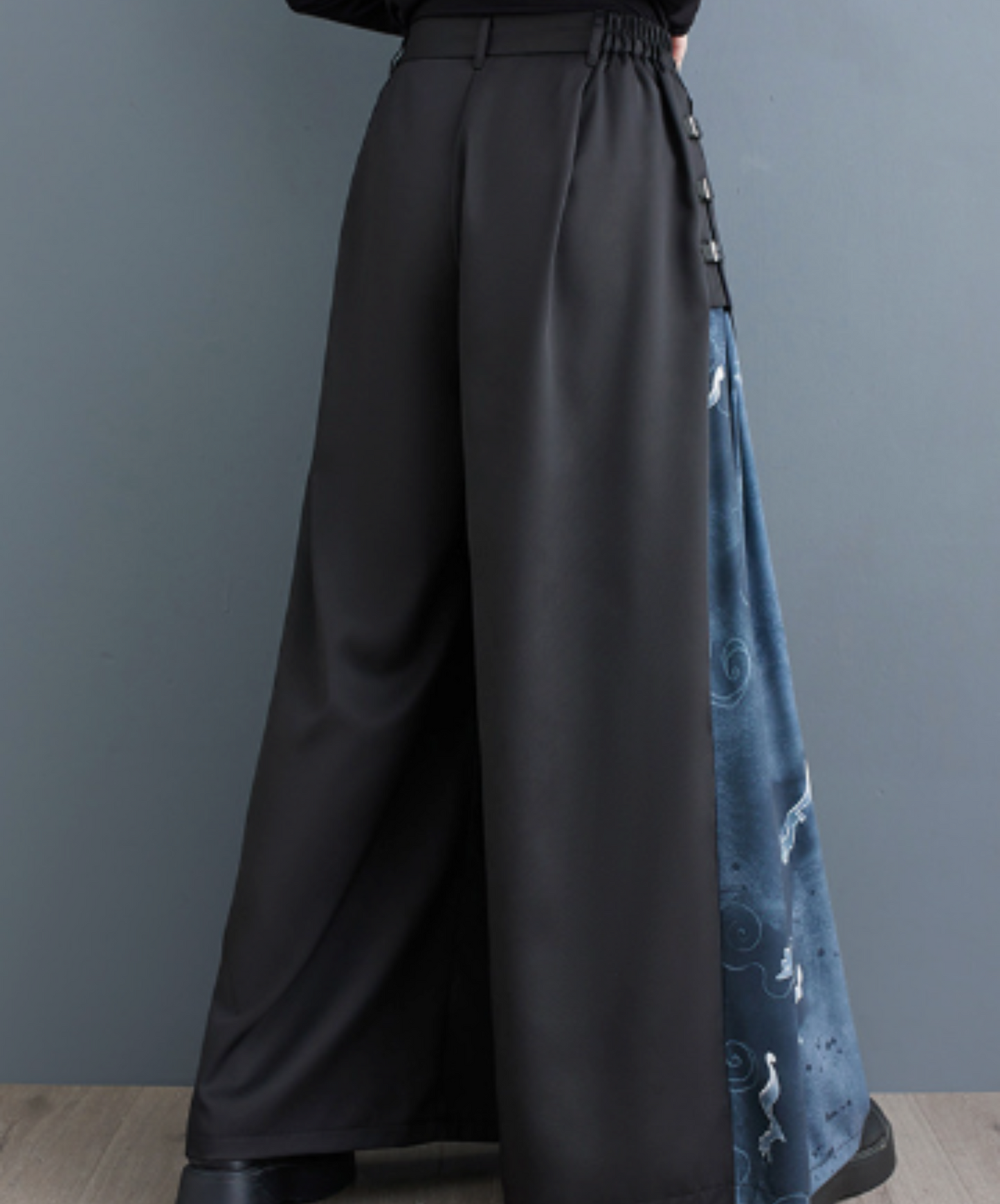 color print side parts hakama pants EN2001