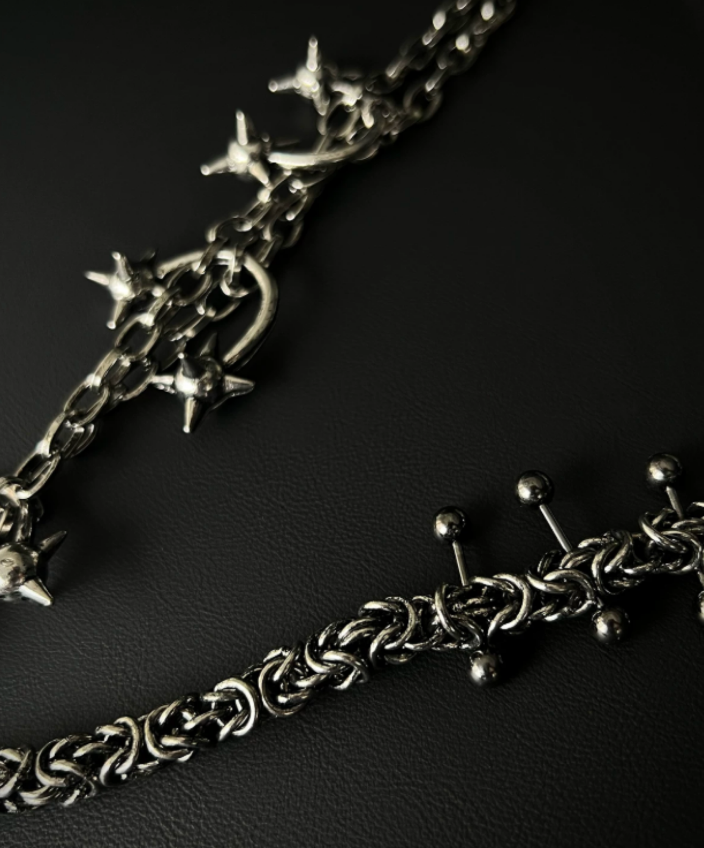 punk gothic cross barbell necklace EN2851