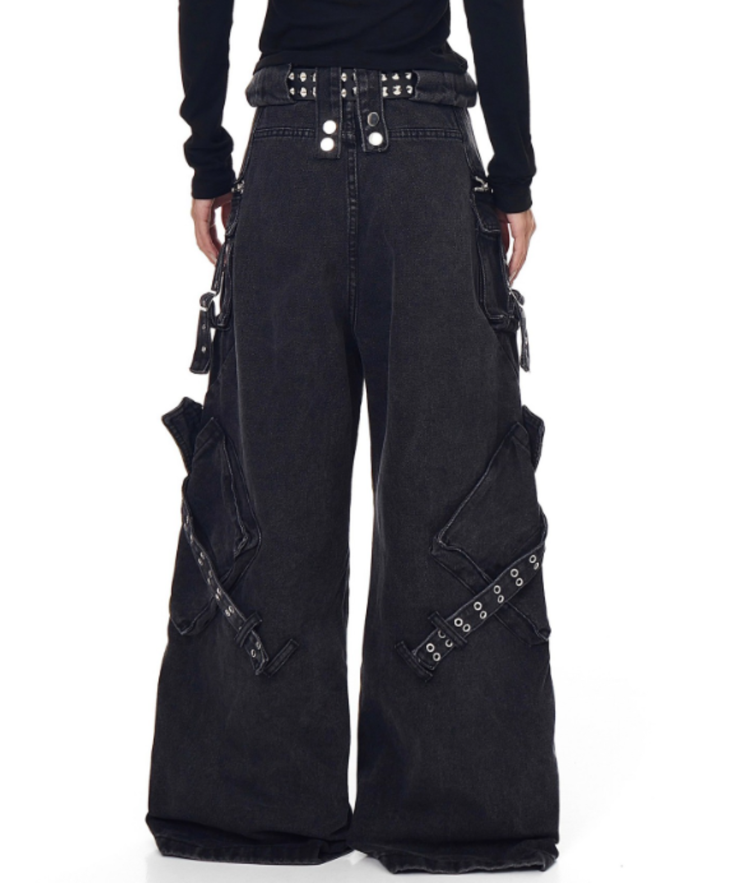 heavyweight cargo wide denim pants EN2878
